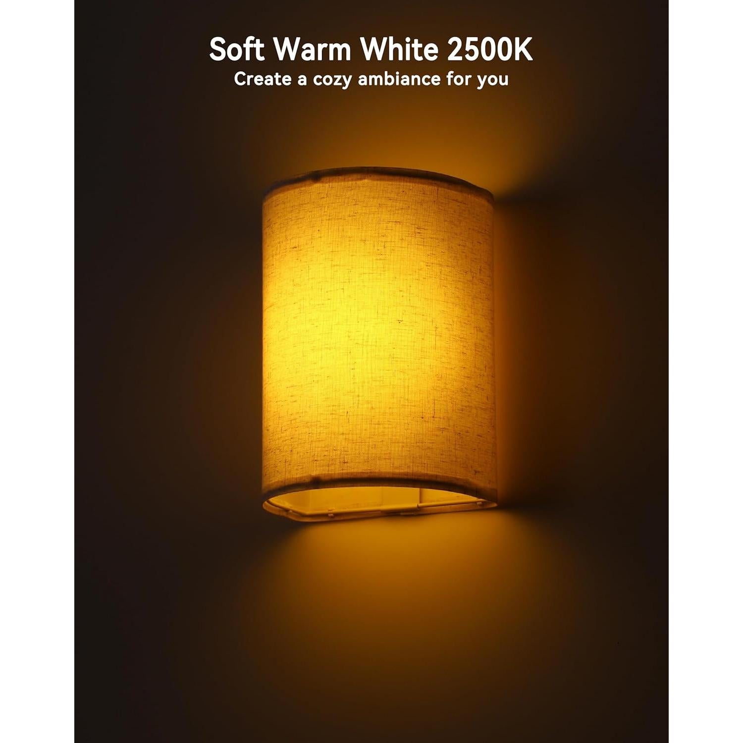 Rechargeable Battery Operated Wall Sconces Set of 2, Wireless LED Wall Night Lights with Remote & Timer, Linen Fabric Shade Cordless Indoor Wall Mount Lamp Lighting Fixtures for Bedroom Living Room