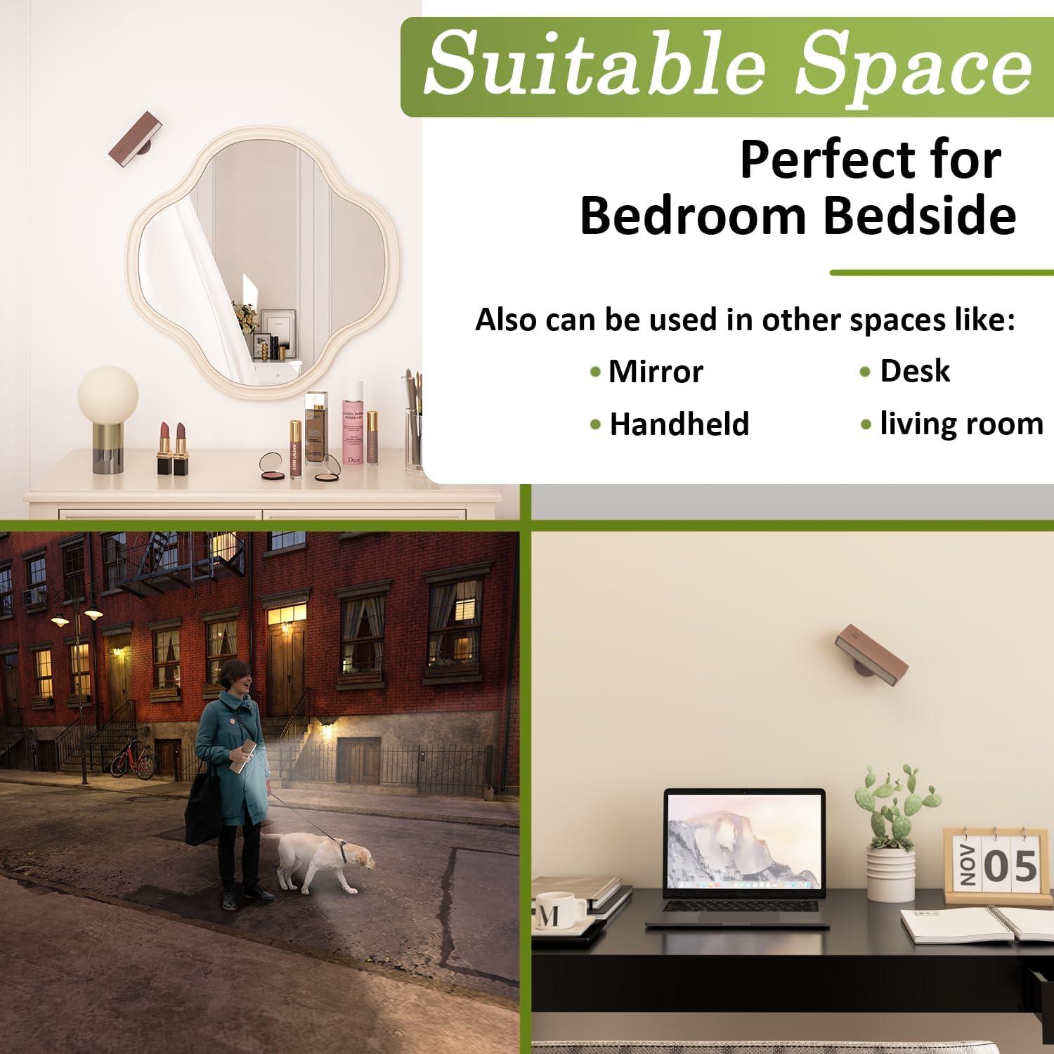 Apliques de Pared Recargables HOMECHOOSE 2-Pack Nuez