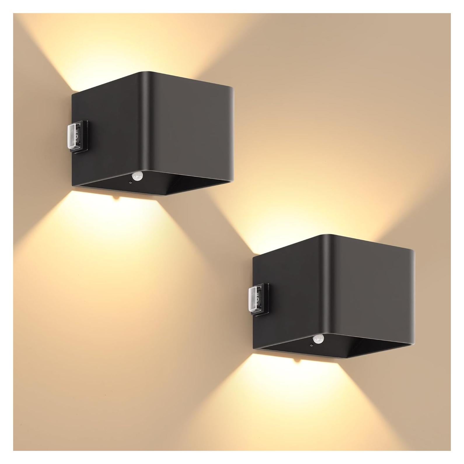 Luz de Pared LED Inalámbrica LUTEC con Sensor de Movimiento 2 Piezas