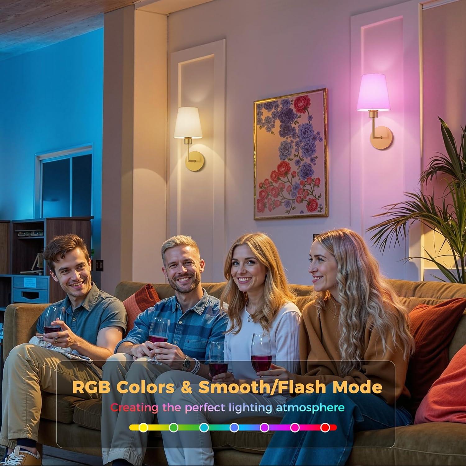 Apliques de Pared Recargables DORESshop Dorado 2 Unidades