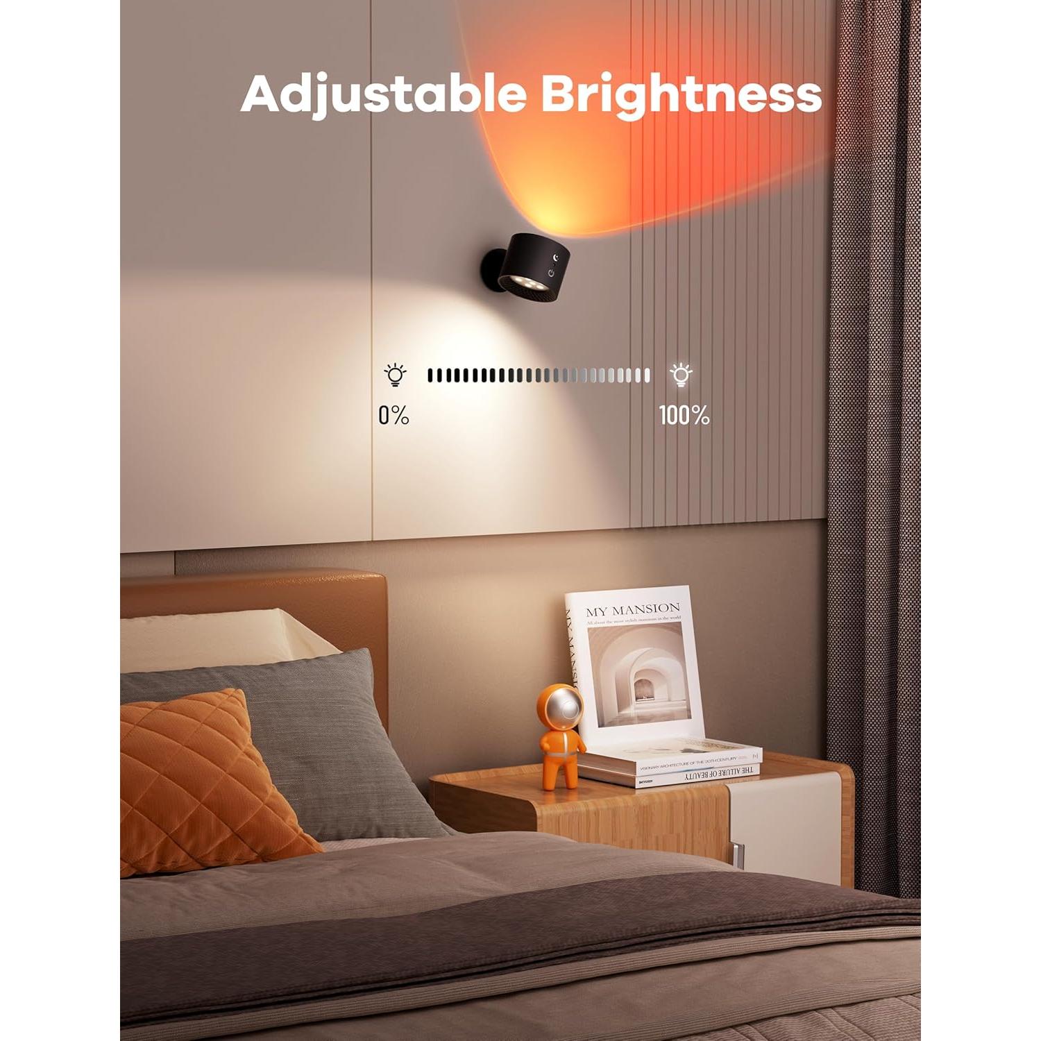 Aplique de Pared LED Joyzy 2 Pack RGB Recargable 360°