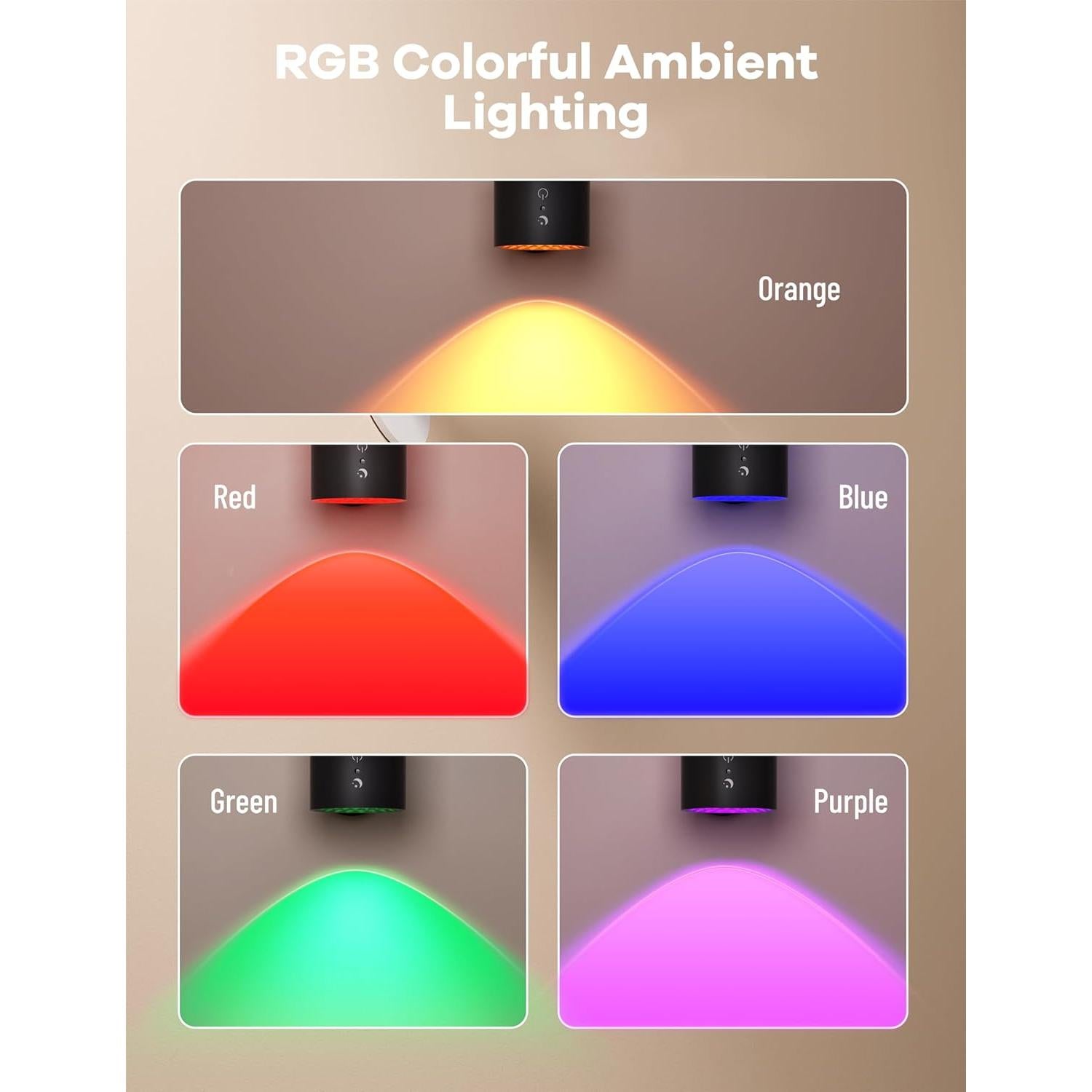 Aplique de Pared LED Joyzy 2 Pack RGB Recargable 360°