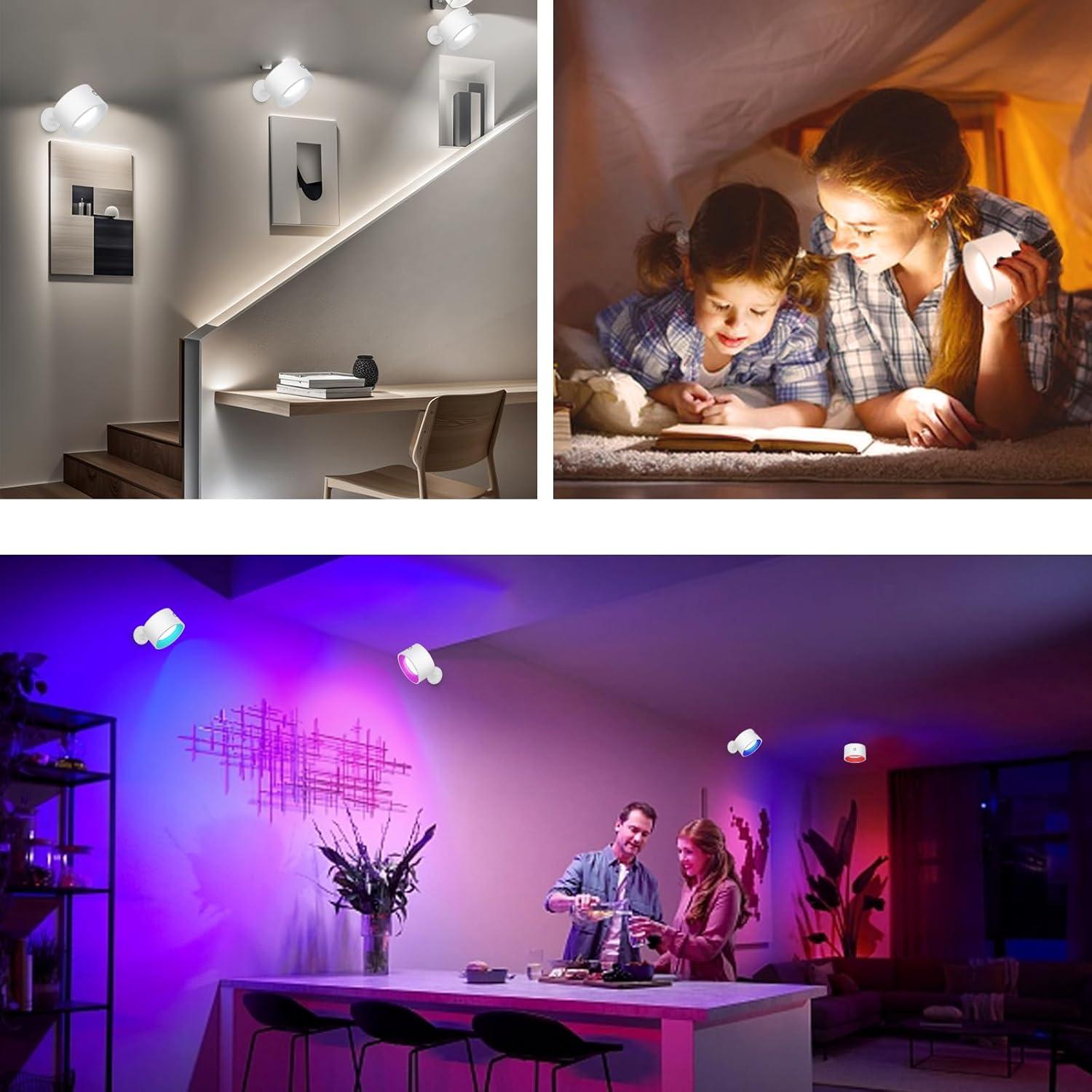 Apliques de Pared LED Adetu 2 Pcs con Control Remoto y Batería