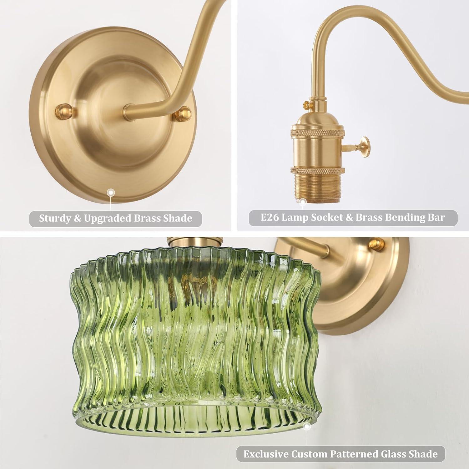 Juego de 2 apliques de pared recargables Feelers verde