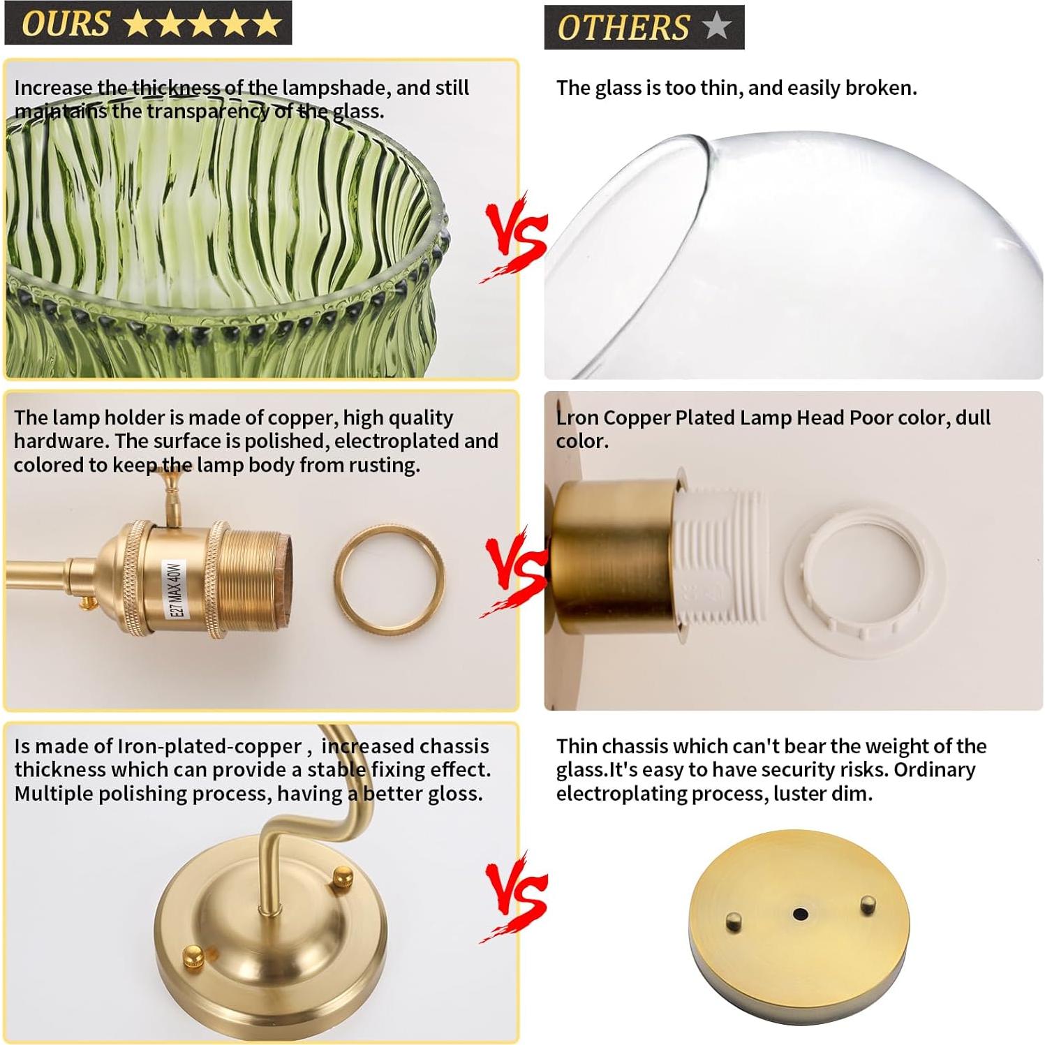 Juego de 2 apliques de pared recargables Feelers verde