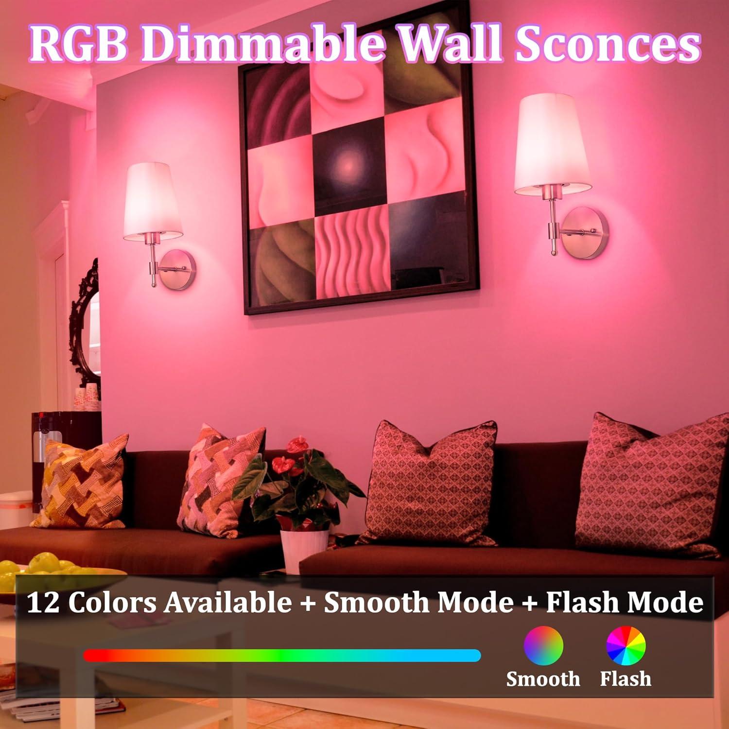 Juego de 2 Apliques de Pared Recargables Laiebri Dorado