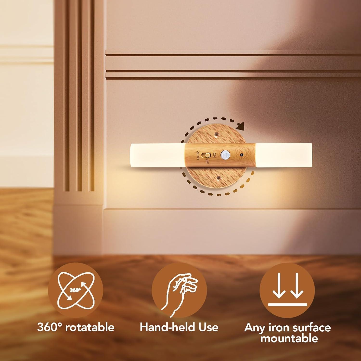 Juego de 2 Apliques LED Inalámbricos con Sensor AutoEuropa