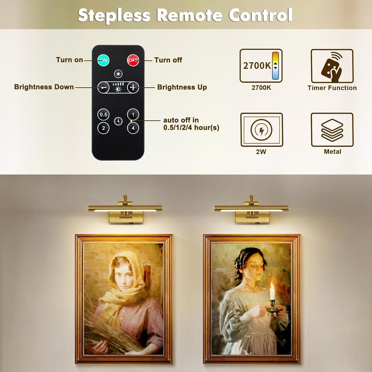 Luz de Imagen Inalámbrica Recargable DESOOP 30.48 cm Bronce