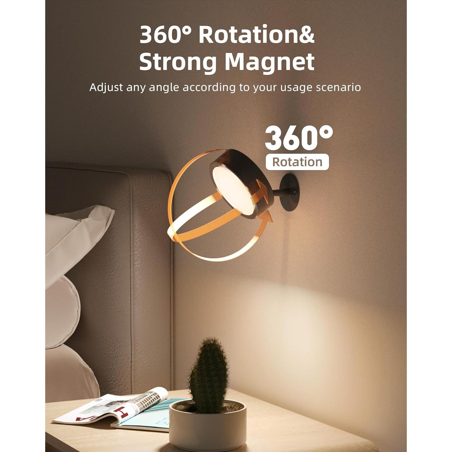 EZVALO Lámpara de Pared LED Recargable 5500mAh Control Remoto