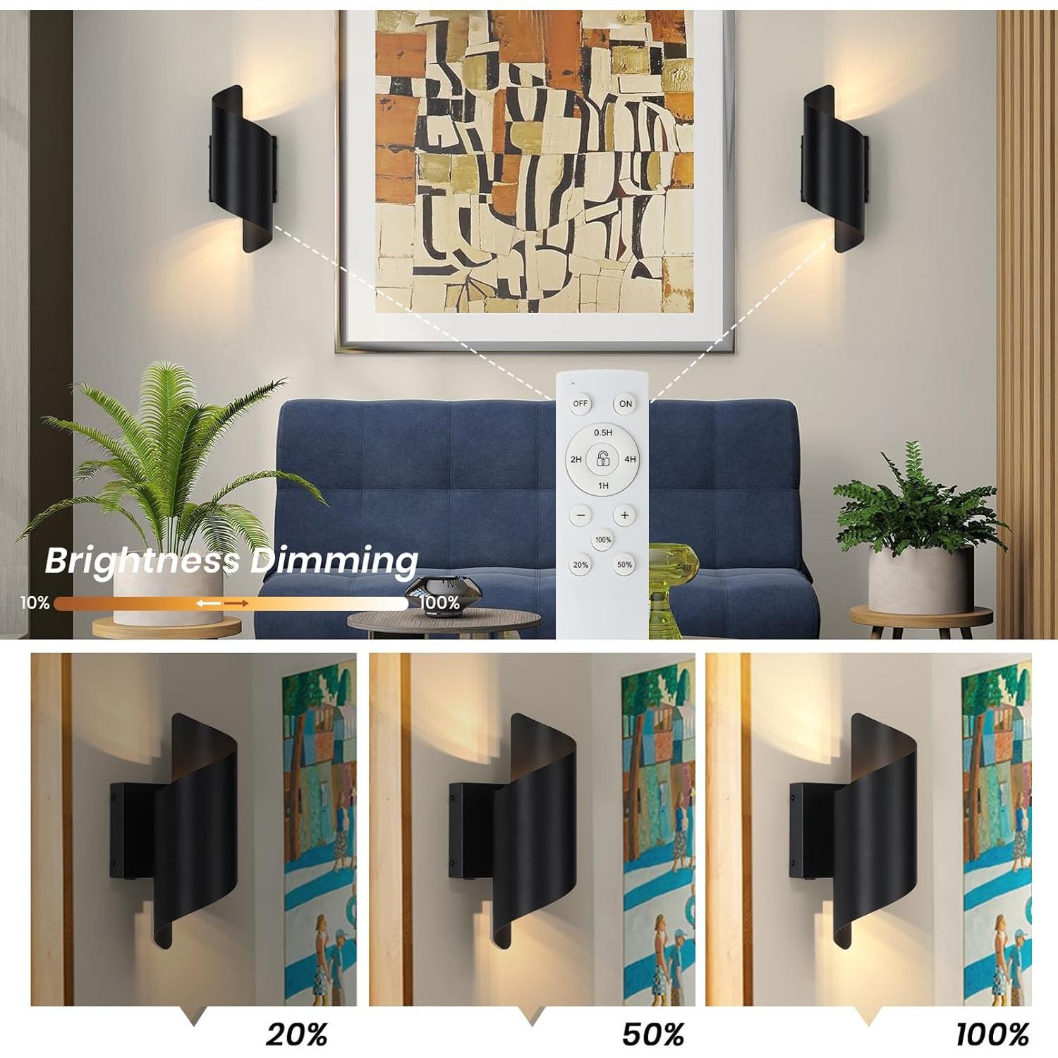 Aplique de Pared Inalámbrico Vloitgol 7500mAh con Control Remoto