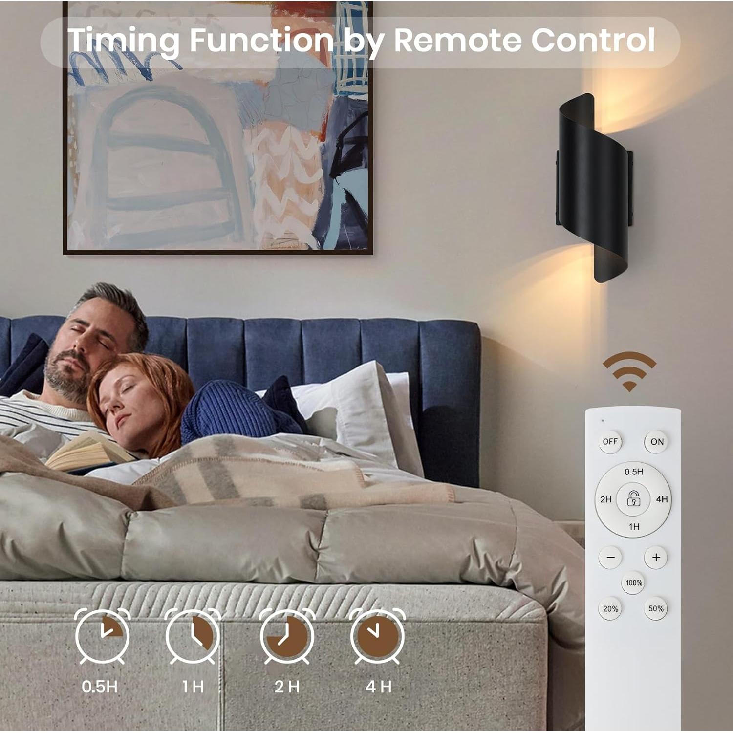 Aplique de Pared Inalámbrico Vloitgol 7500mAh con Control Remoto