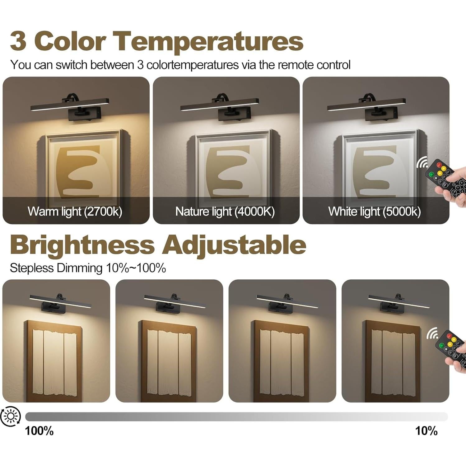 Luz de Imagen LED Inalámbrica DarHorz 39.5cm Regulable USB