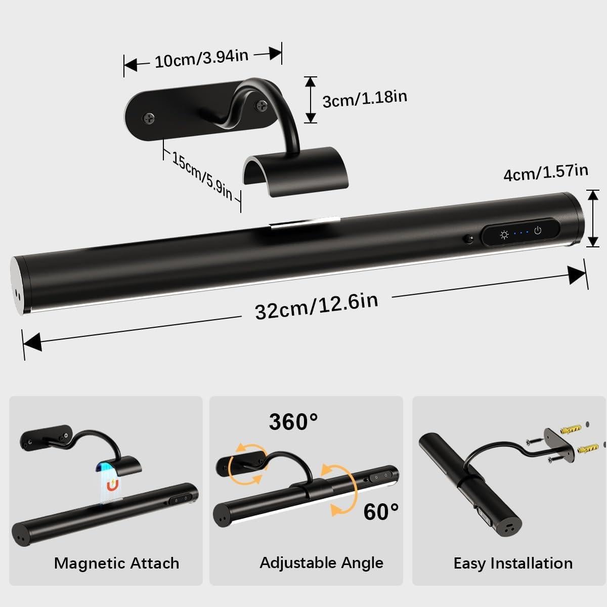 Luz de Imagen Inalámbrica Hapfish Recargable 4000mAh - Negro