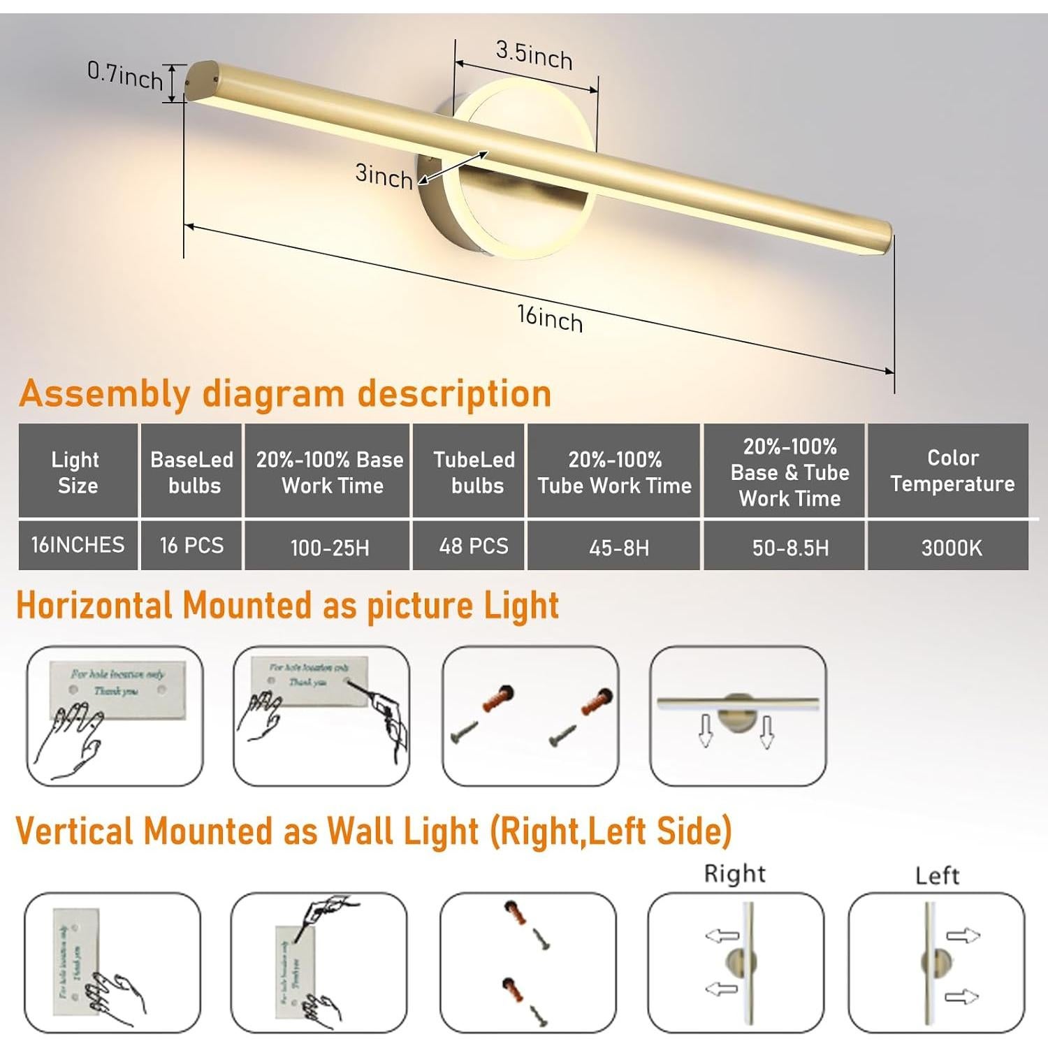 Luz de Imagen Inalámbrica HUABRIDGE 40.64cm Control Remoto