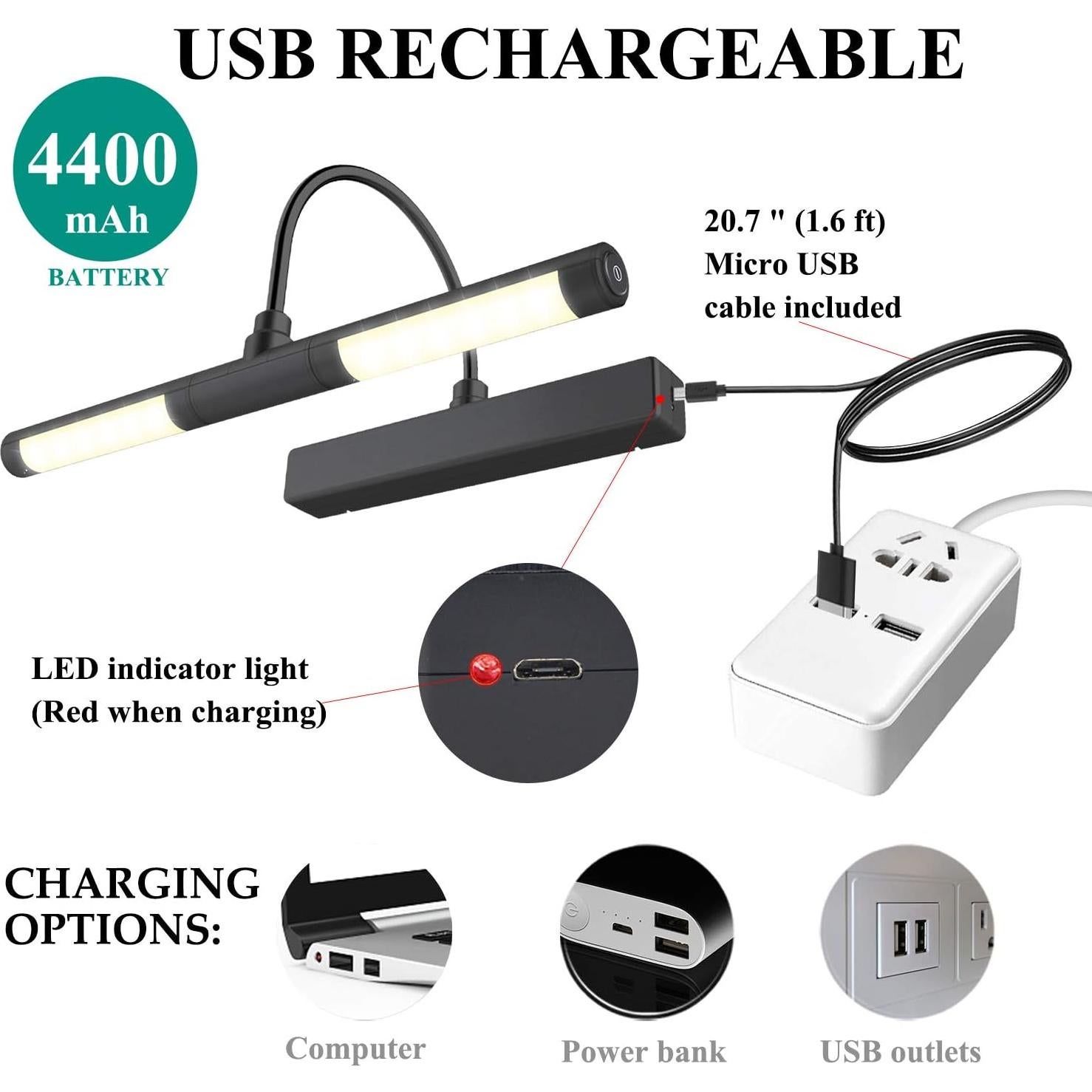 Luz de Imagen Recargable BIGMONAT 33cm con Control Remoto