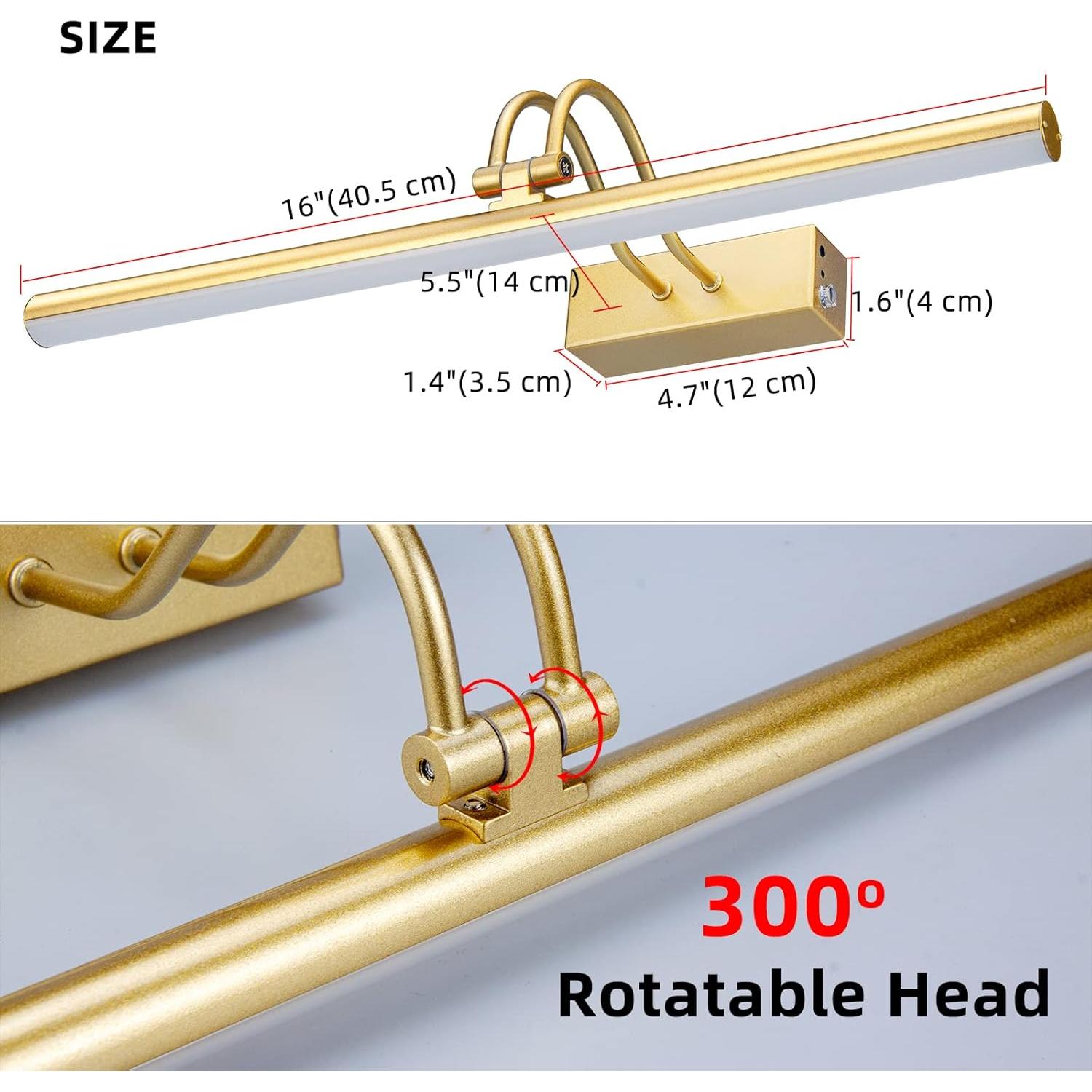 Luz de Imagen Inalámbrica RAIFOOLLY 16" Dorada Regulable