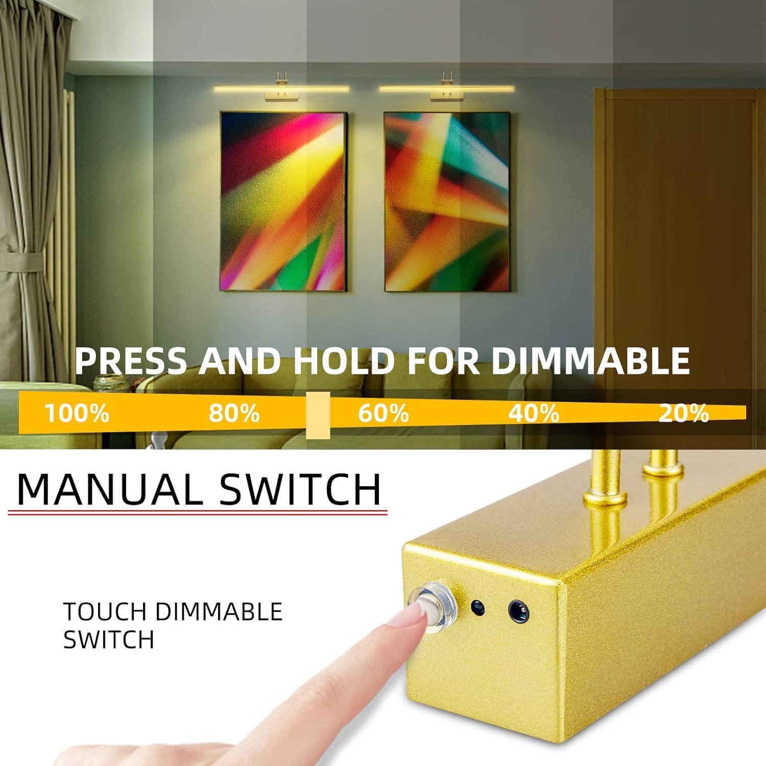 Luz de Imagen Inalámbrica RAIFOOLLY 16" Dorada Regulable