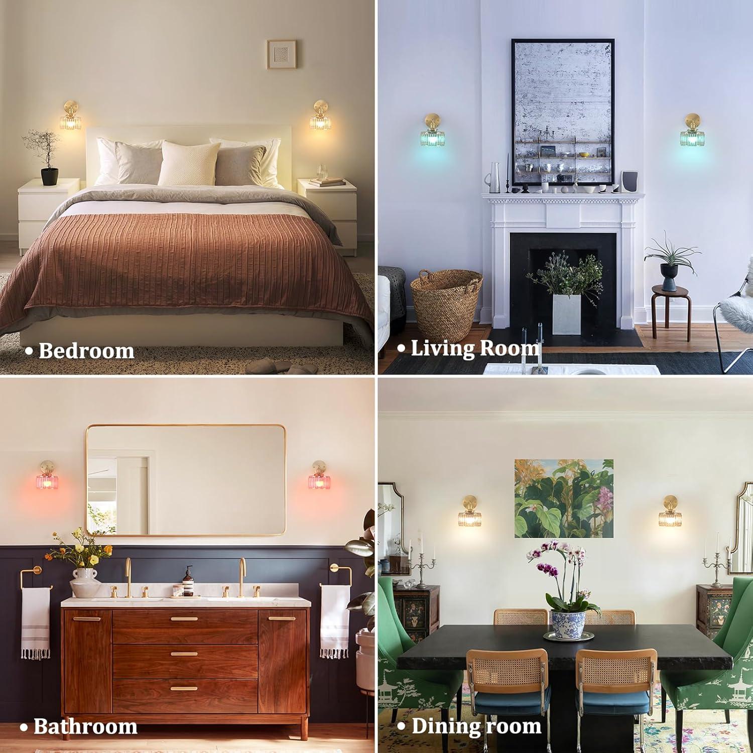 Aplique de pared vintage recargable Feelers 5000 mAh ámbar