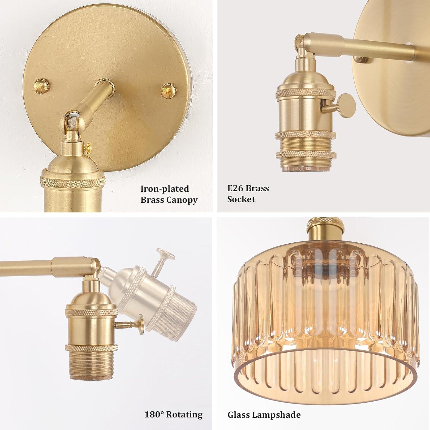 Aplique de pared vintage recargable Feelers 5000 mAh ámbar