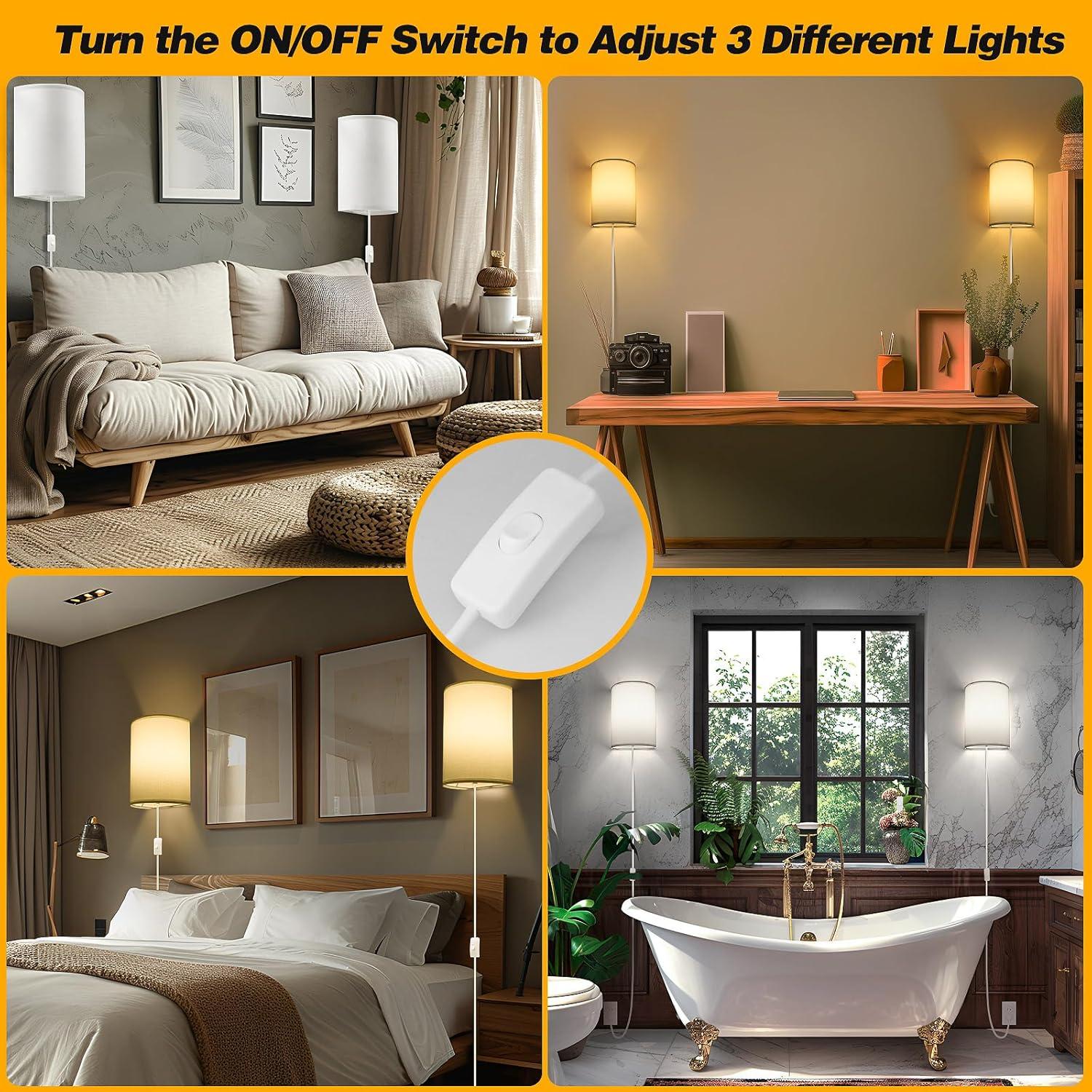 Aplique de pared industrial Beser·Win con enchufe 3 colores