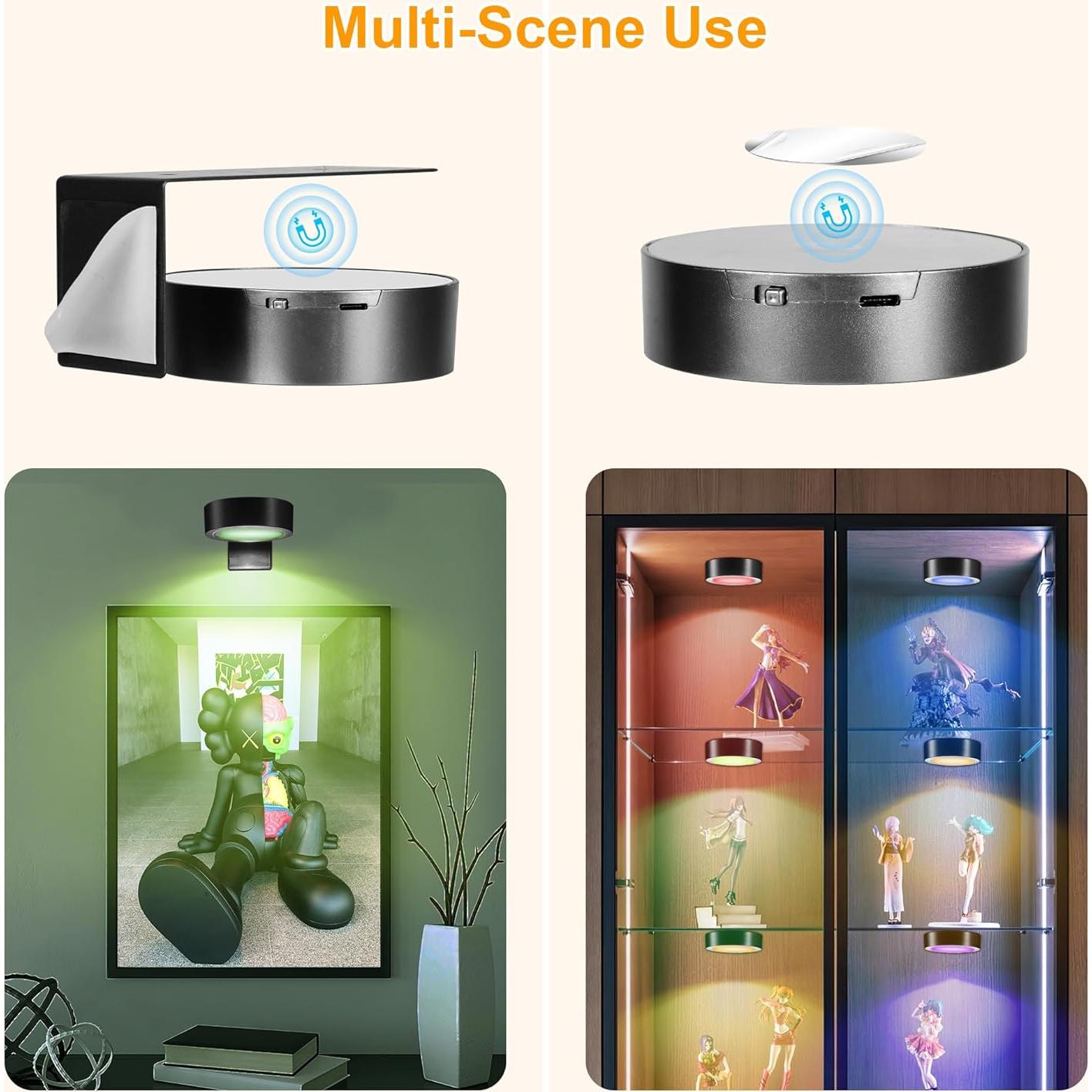 Luz de Imagen LED RGB Kandicyar 3 Paquetes Recargable