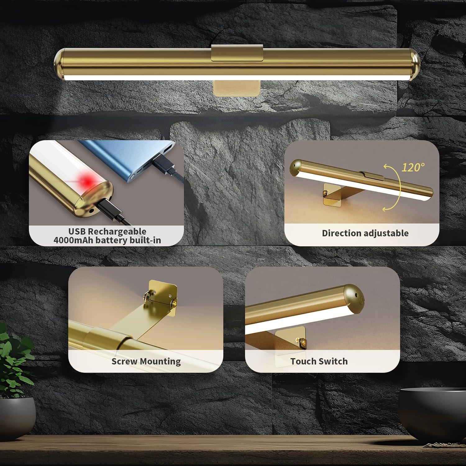 Lámpara de Imagen LED Swatia DY-02RC 33cm Bronce Batería