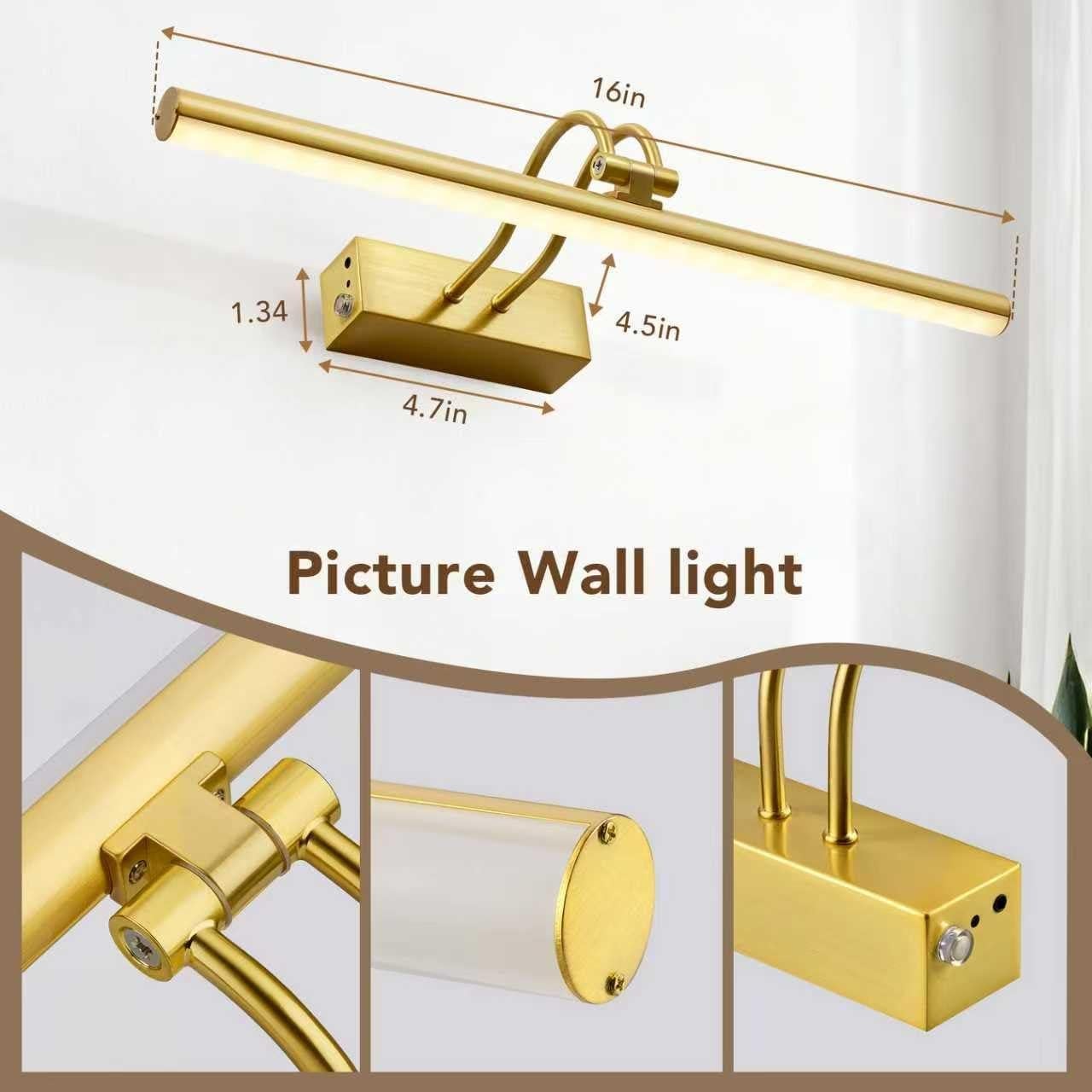 Luz de Imagen Inalámbrica RAIFOOLLY 40.64cm Oro Regulable
