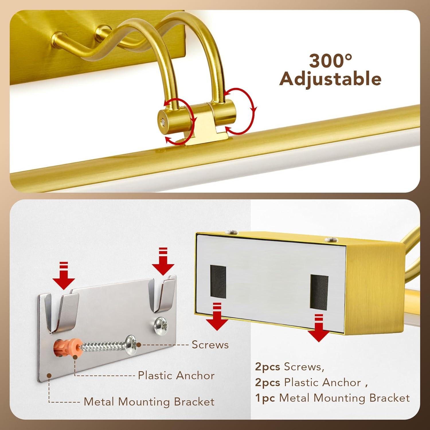 Luz de Imagen Inalámbrica RAIFOOLLY 40.64cm Oro Regulable