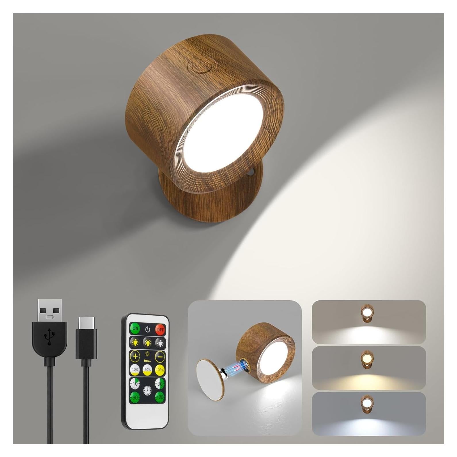 Aplique de Pared LED Lightbiz con Control Remoto y Batería 3000mAh