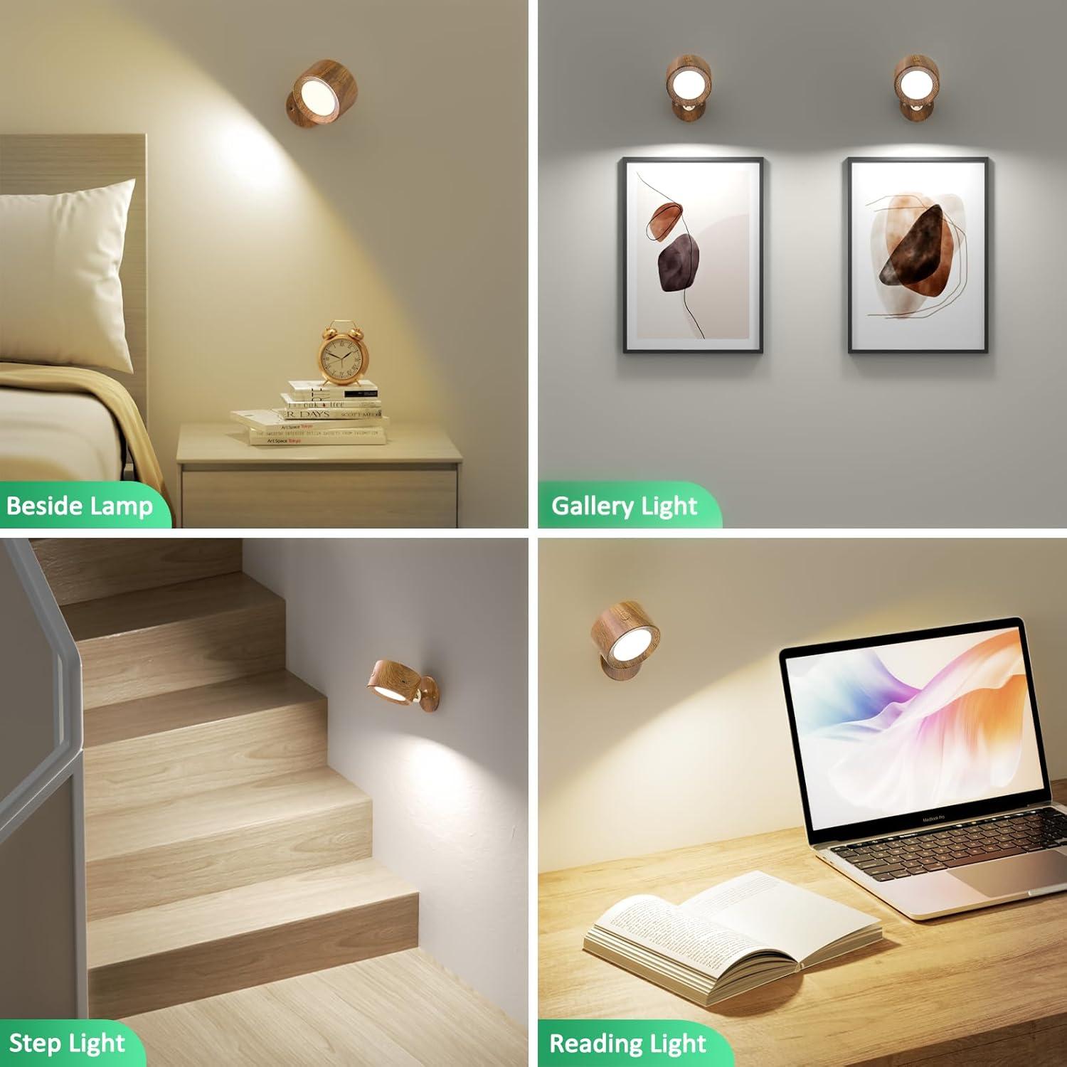 Aplique de Pared LED Lightbiz con Control Remoto y Batería 3000mAh