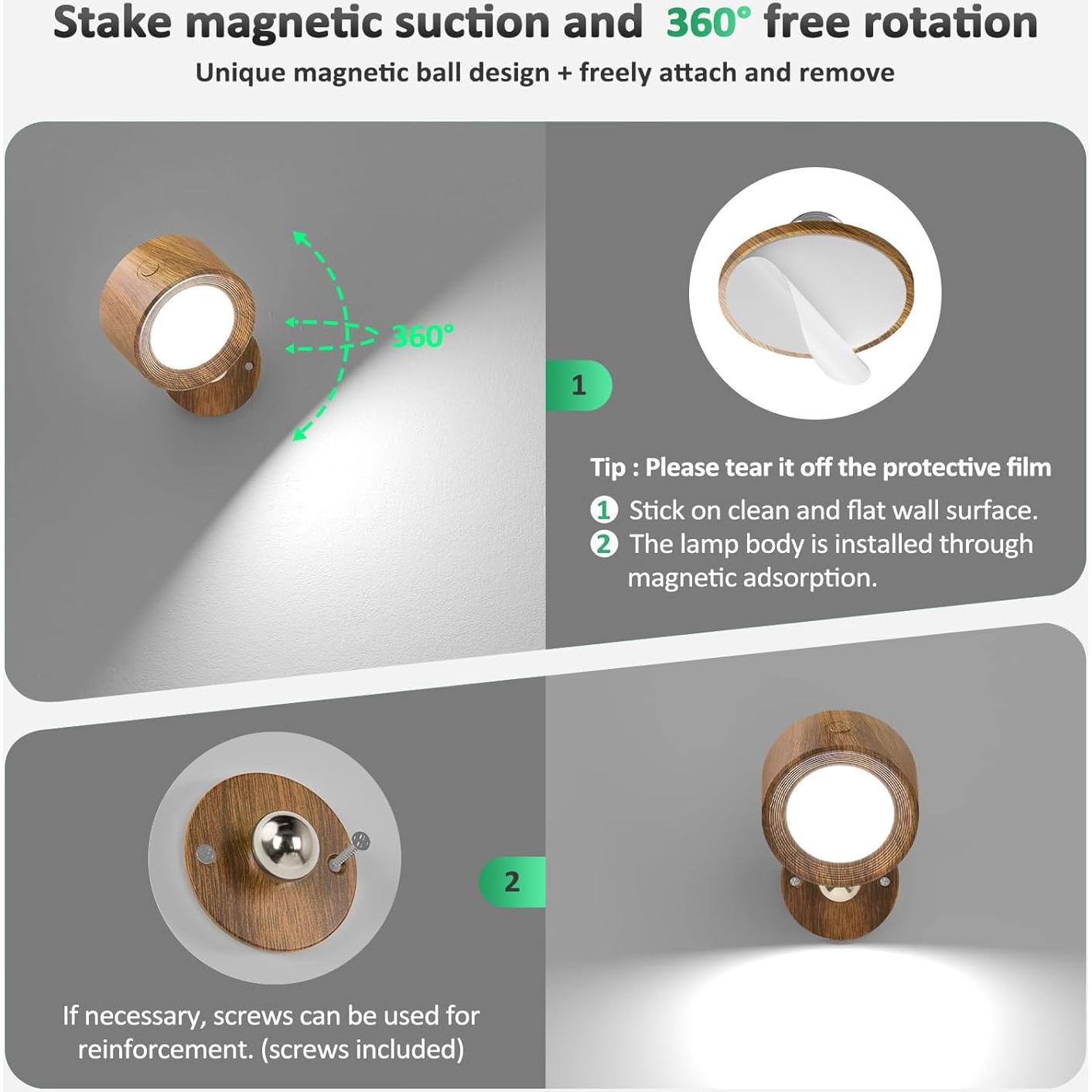 Aplique de Pared LED Lightbiz con Control Remoto y Batería 3000mAh