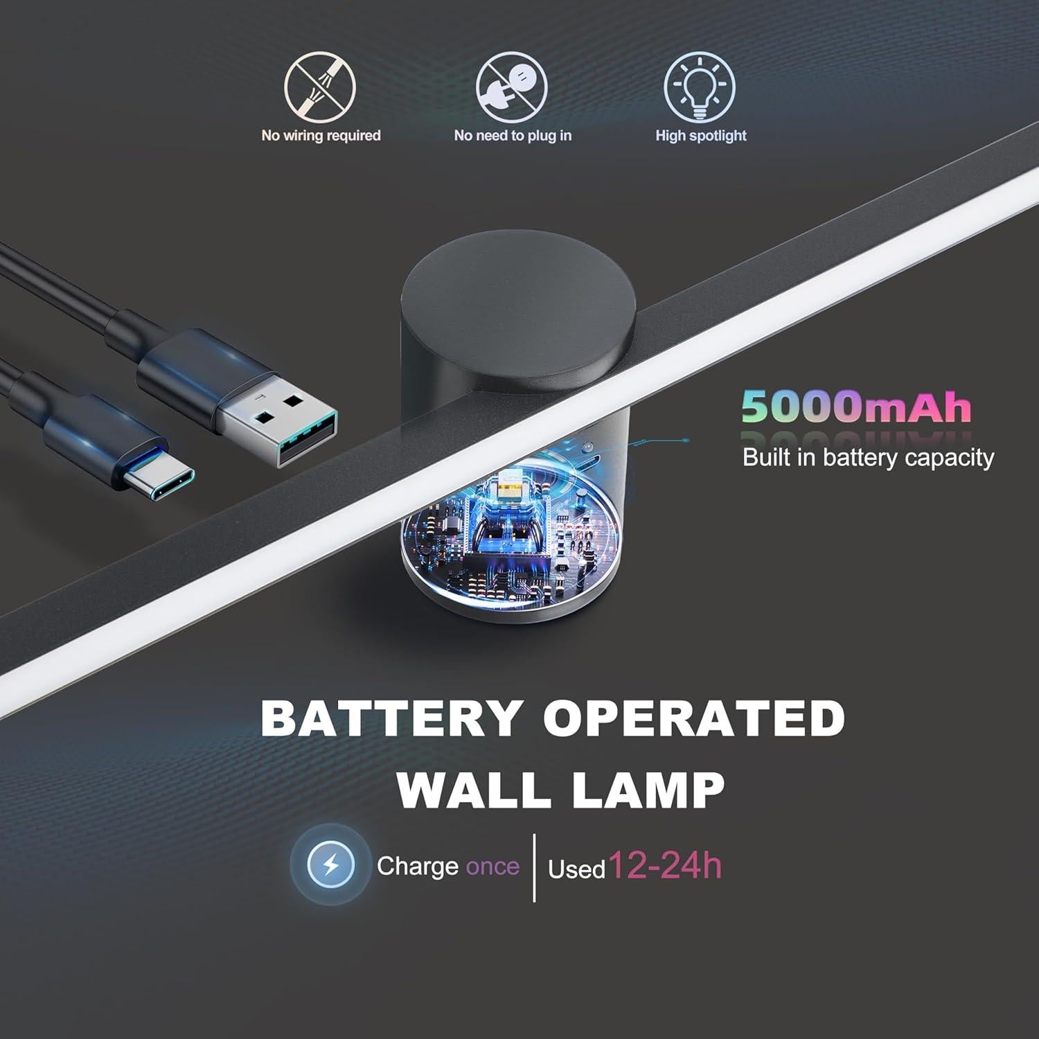 Luz de Imagen Inalámbrica BOLANG 29 cm Recargable con Control Remoto