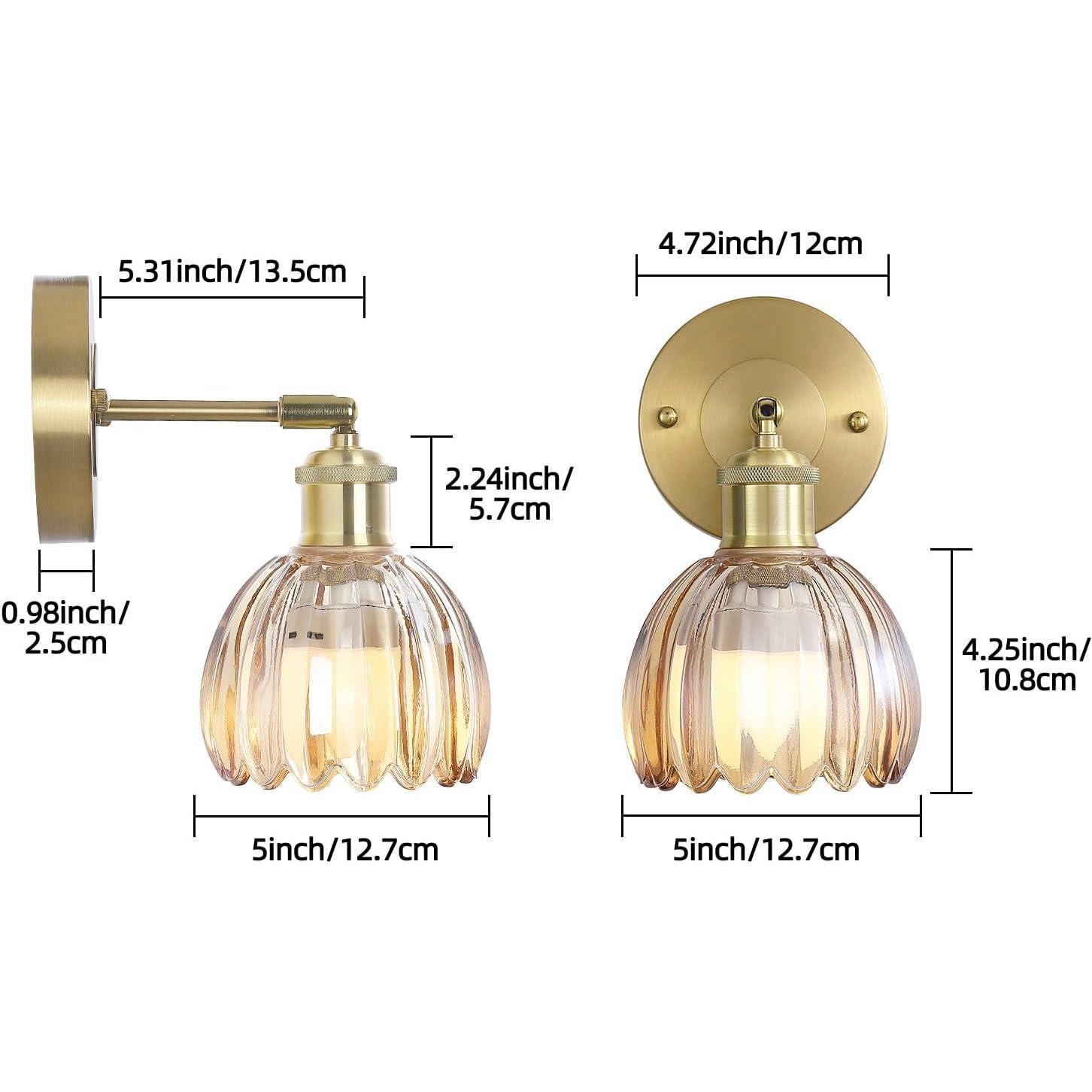 Aplique de Pared Inalámbrico LAPMUNG Ámbar 2 Paquete LED