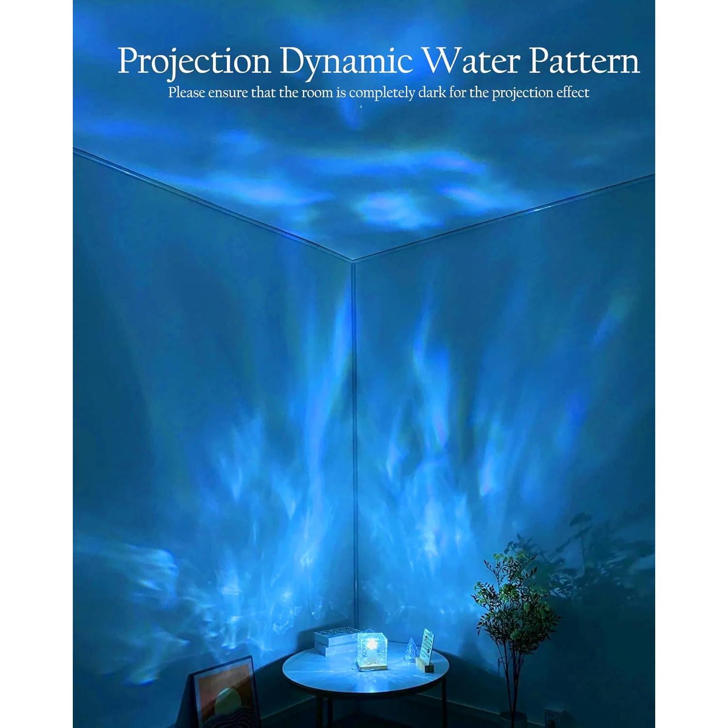 Lámpara de Lava Inalámbrica Deogos Cubo Proyector Luz 16 Colores