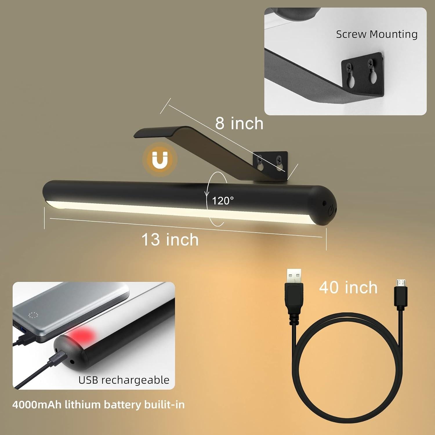 Luz de Imagen LED Arixinks 33cm Recargable 300LM 3 Colores