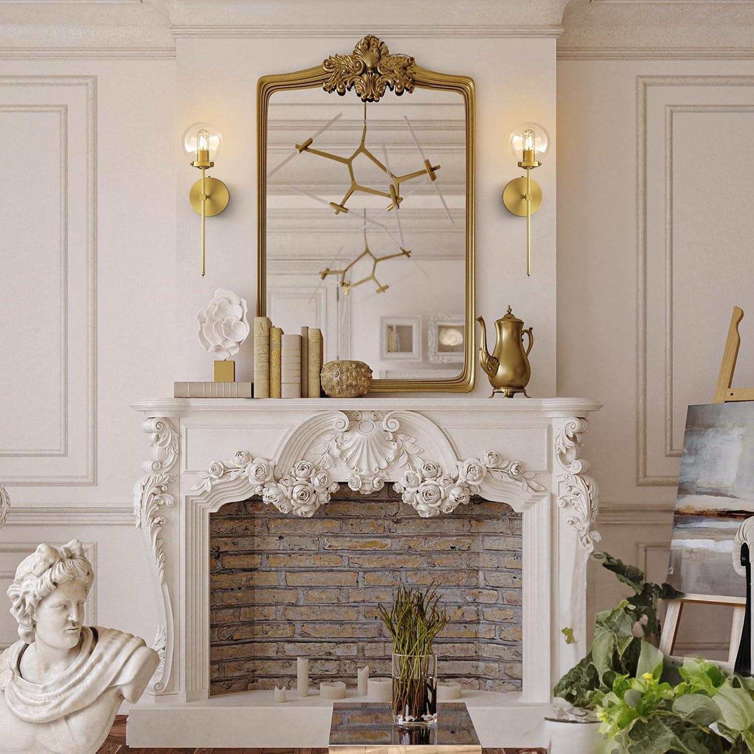 Aplique de Pared HYMELA C03 Batería Recargable Dorado 15x22cm