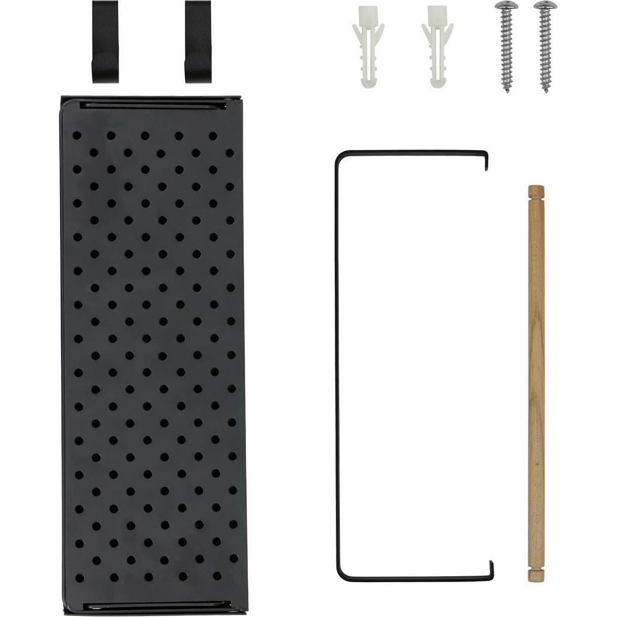 Estante Magnético Jolitac para Especias - Negro Plegable 10.9x40.4 cm