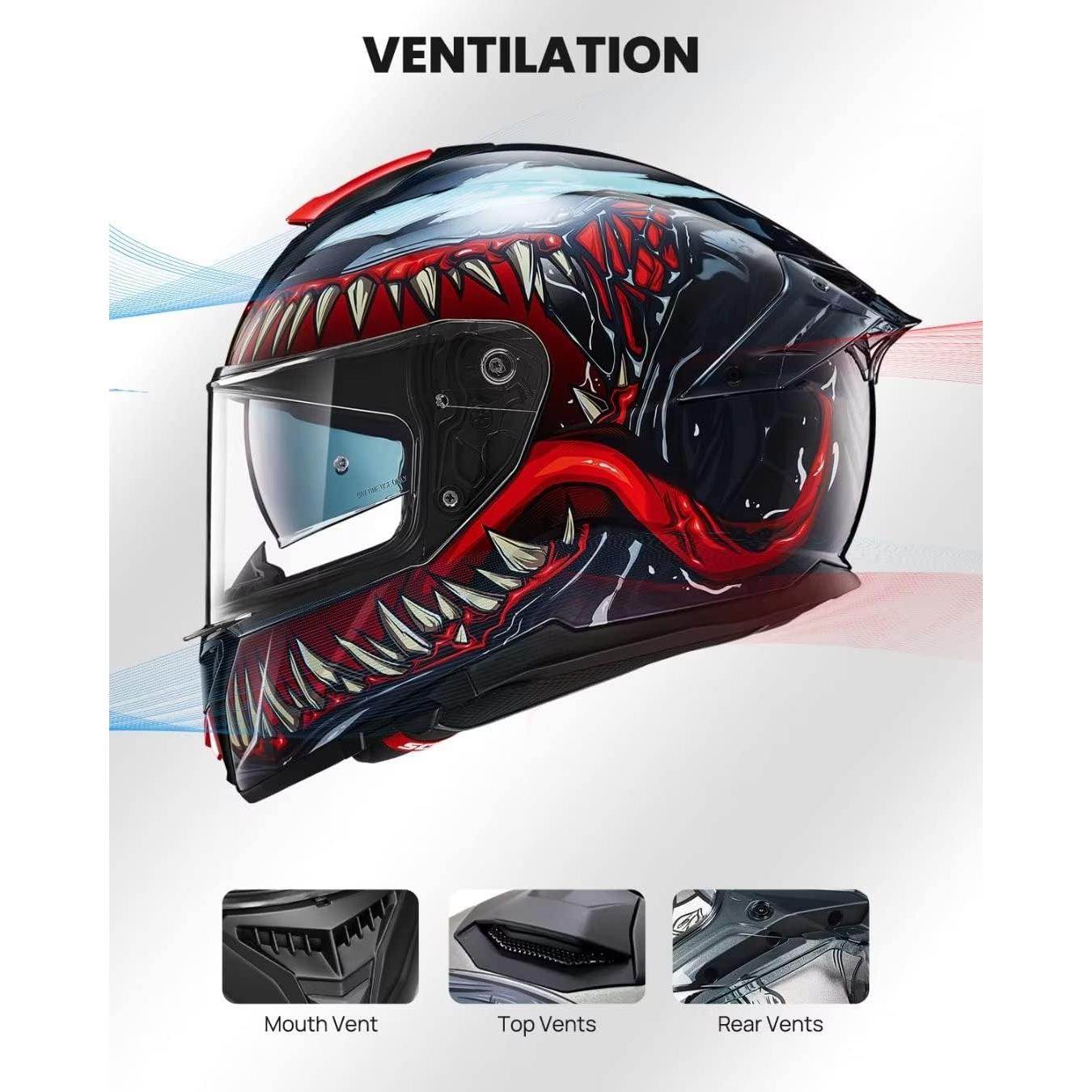 Casco Integral ILM 861A Doble Visera para Motocicleta S
