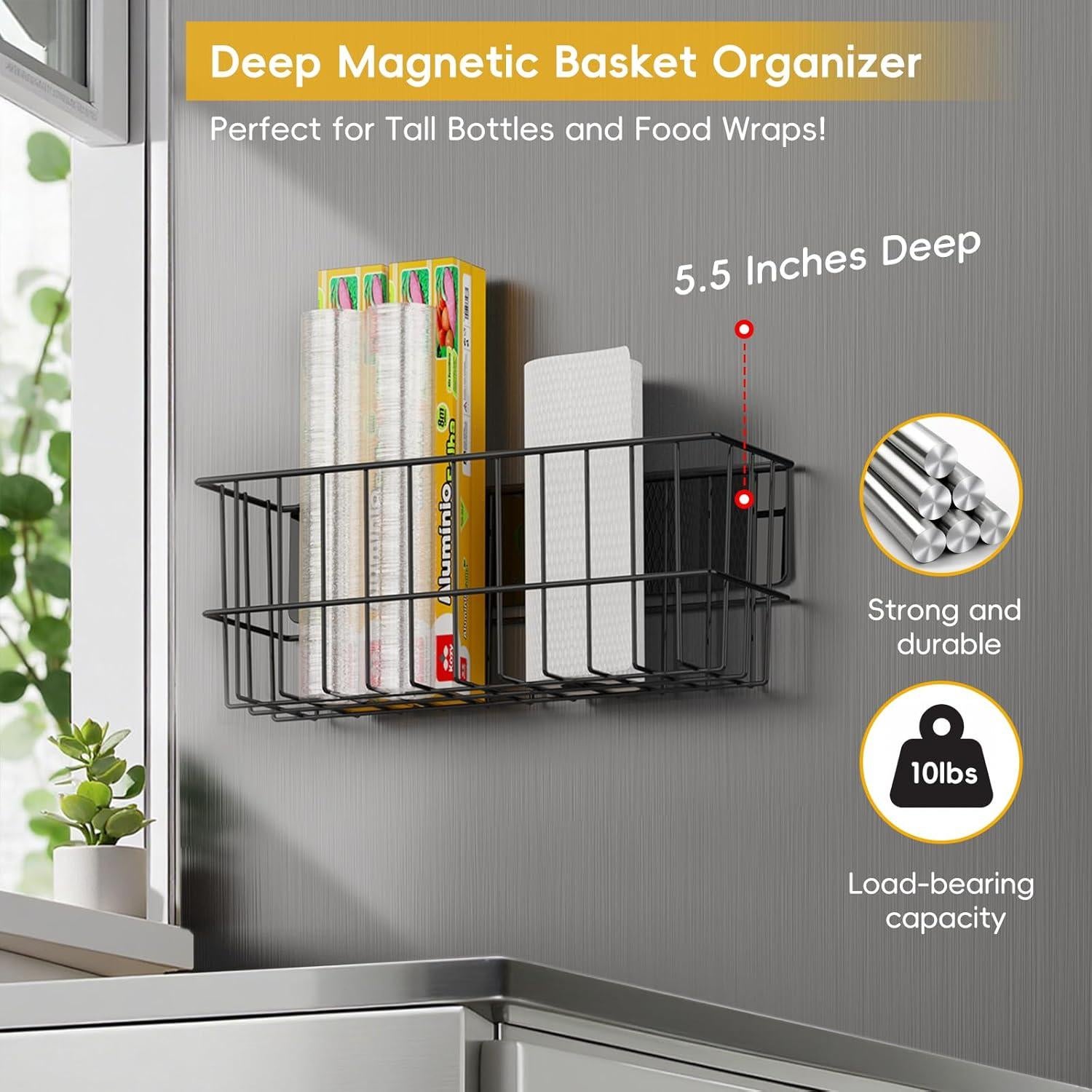 Estante Magnético para Especias Minicloss - 6 Piezas, Negro