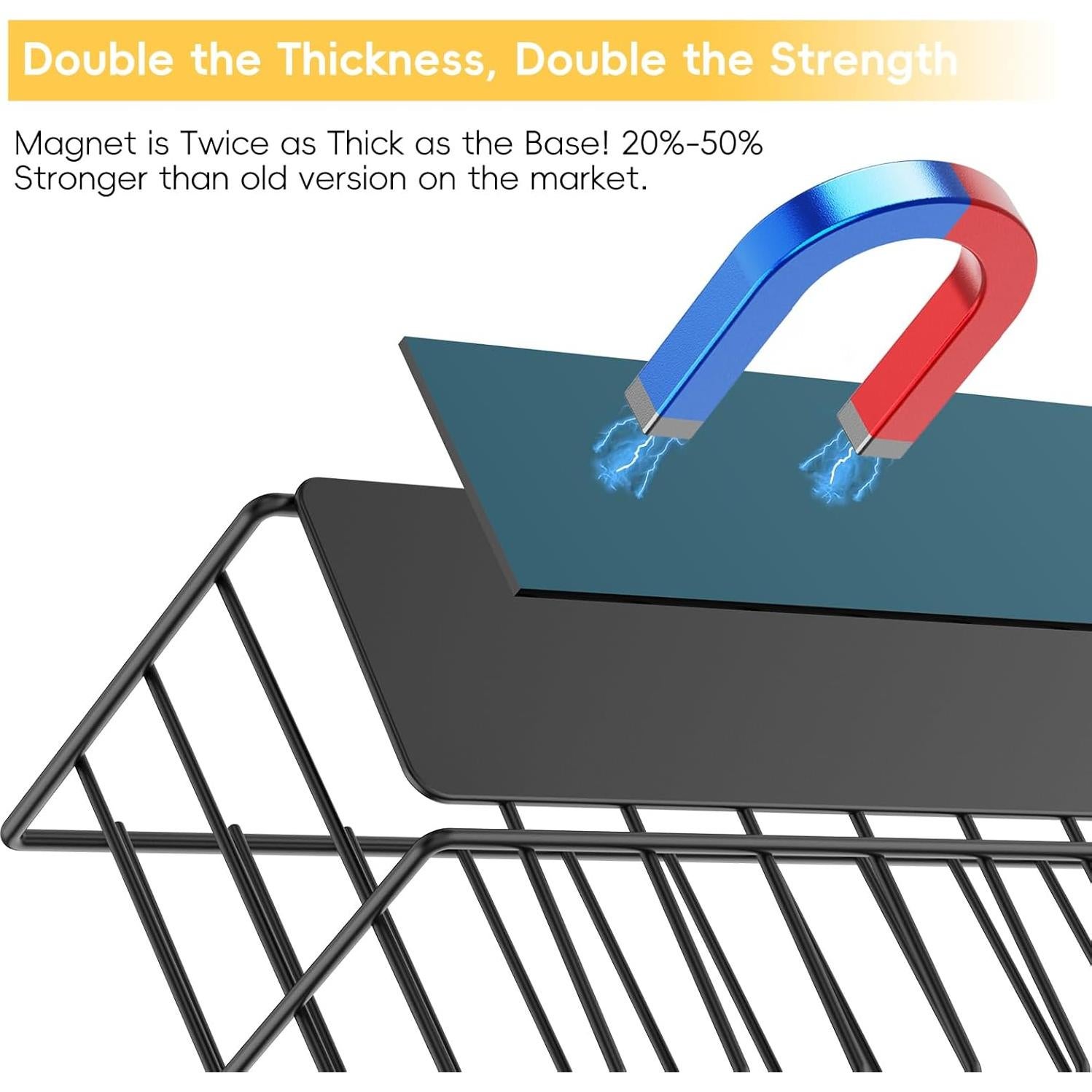 Estante Magnético para Especias Minicloss - 6 Piezas, Negro
