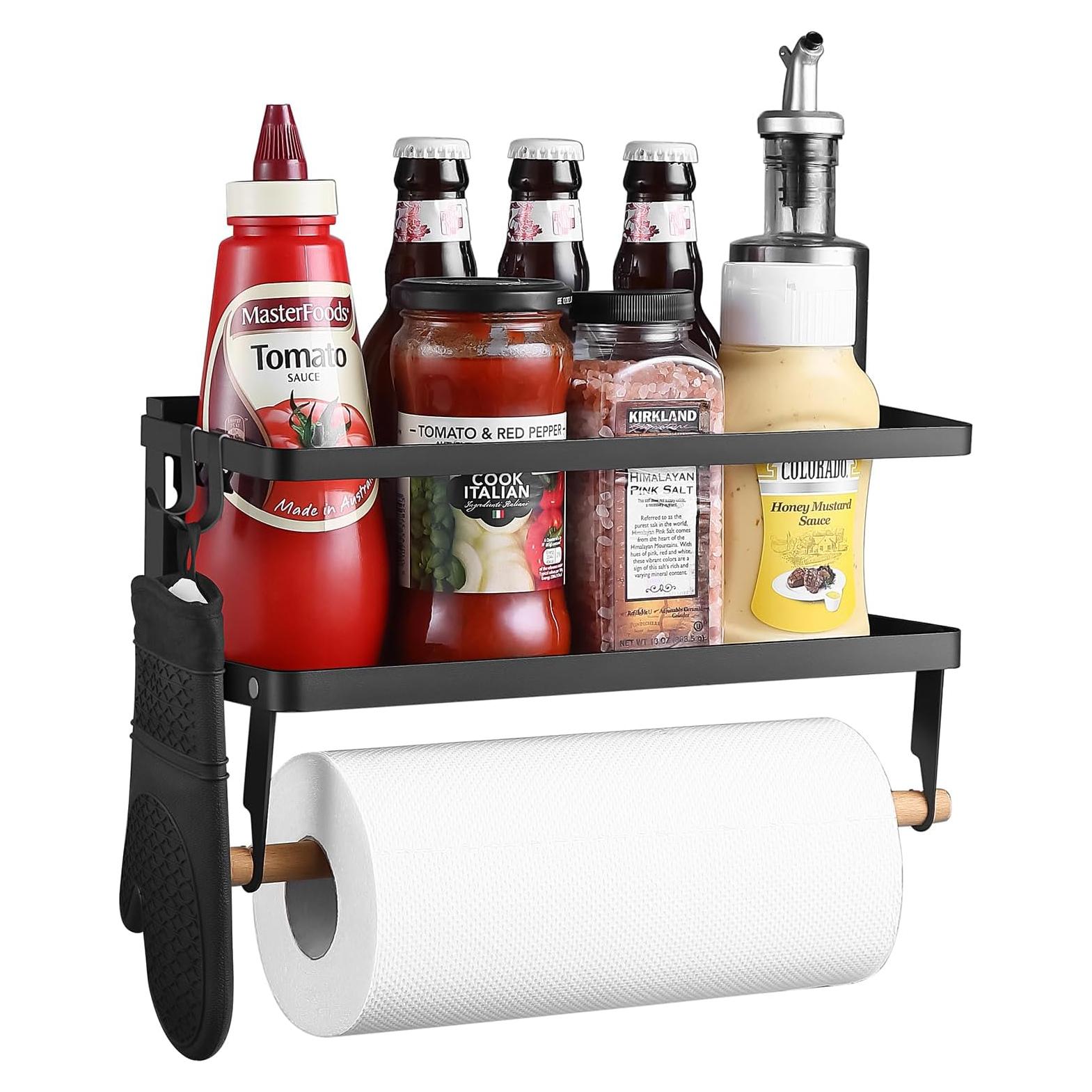 Estante Magnético para Especias ZITRONE 27.94x11.2 cm Negro