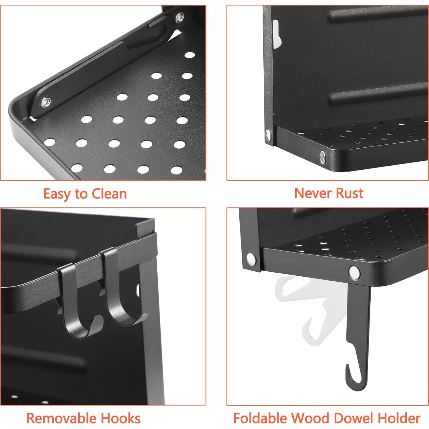 Estante Magnético para Especias ZITRONE 27.94x11.2 cm Negro