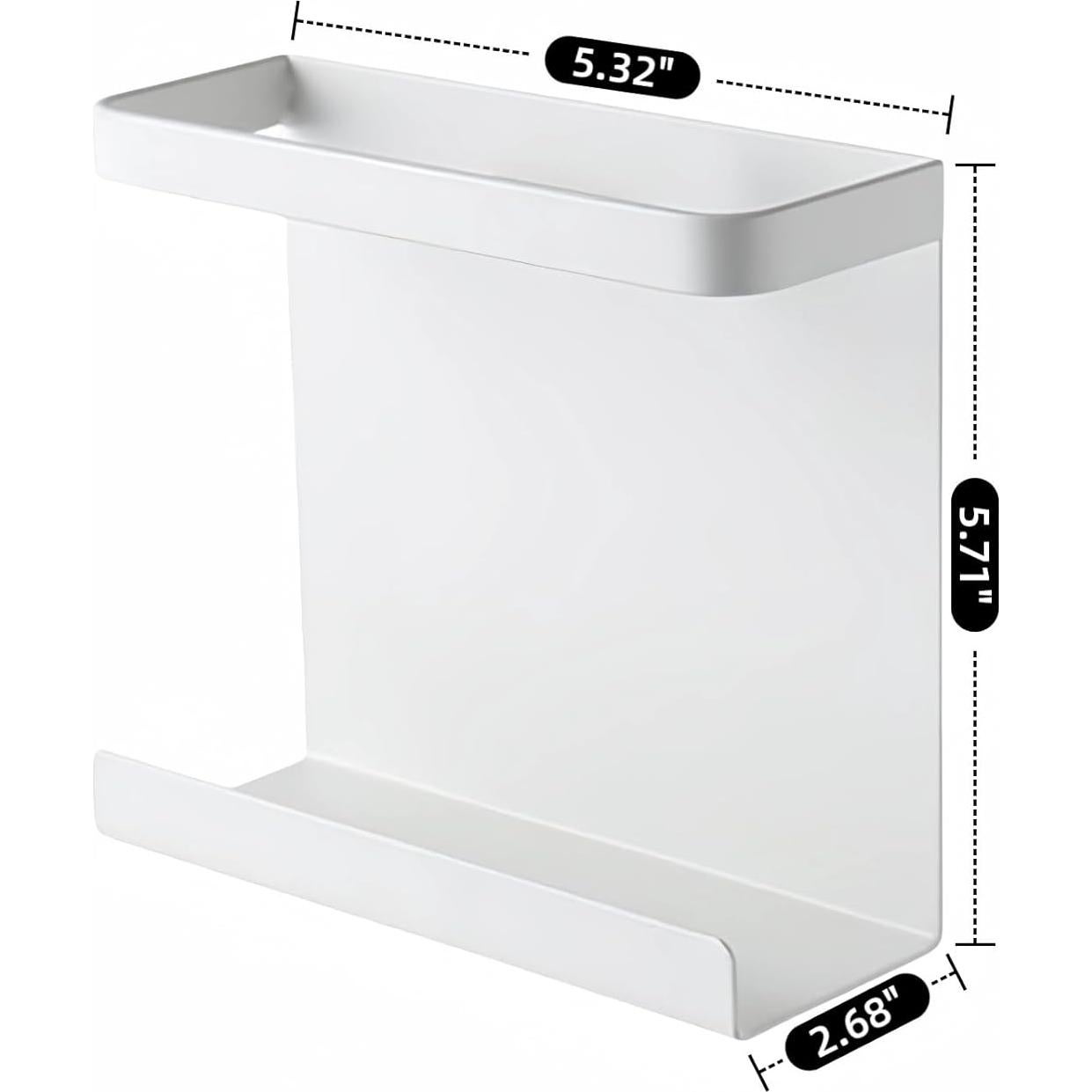 Magnetic Spice Rack for Refrigerator 2PCS, Spice Rack Organizer Perfect Space Saver for Kitchen, Holding Spice, Jars, Bottle, Cling Film, Cling Bag, Paper Towel, 2.68" W Metal Magnetic Shelf