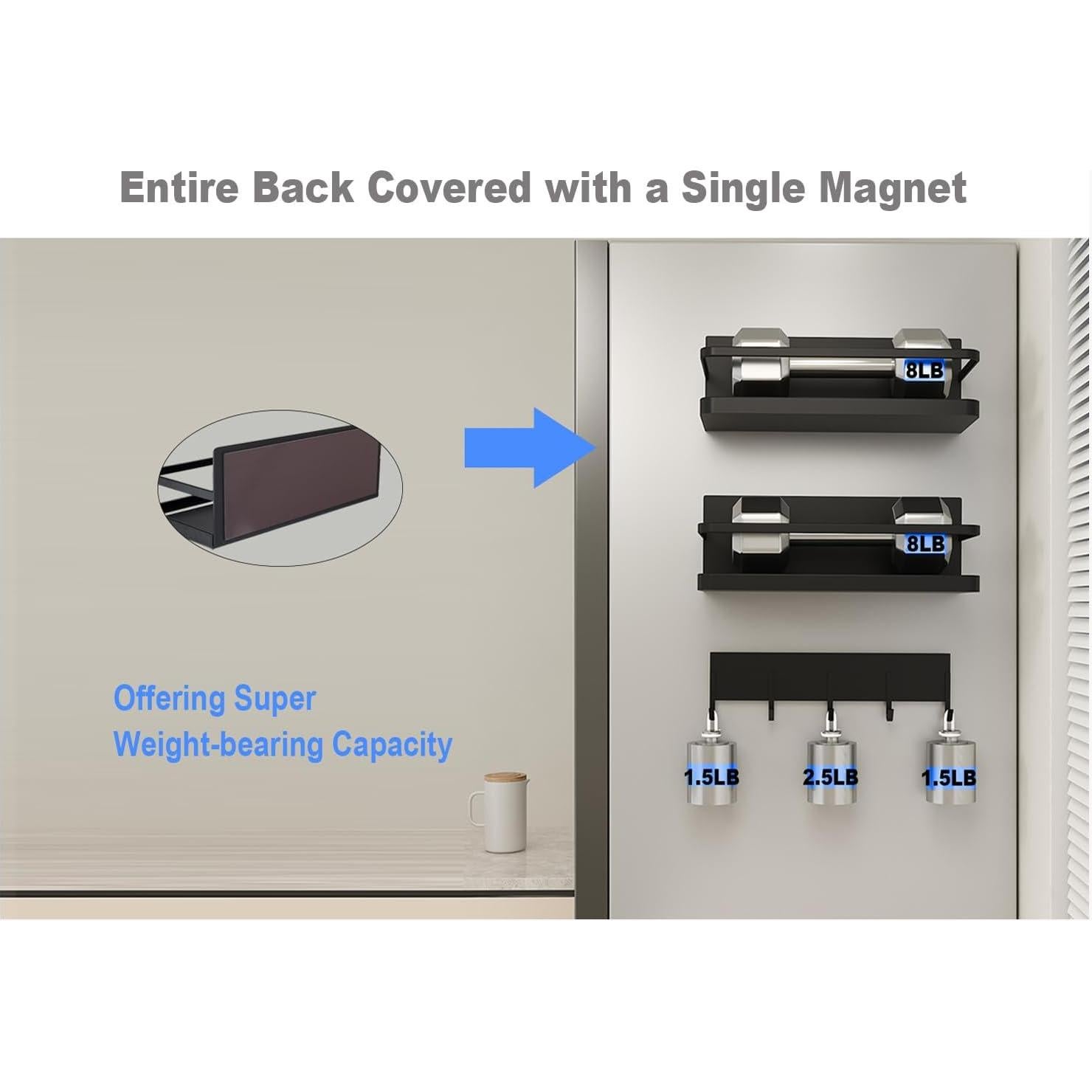 Estante Magnético para Nevera Hoopoton - Paquete de 3 Estantes