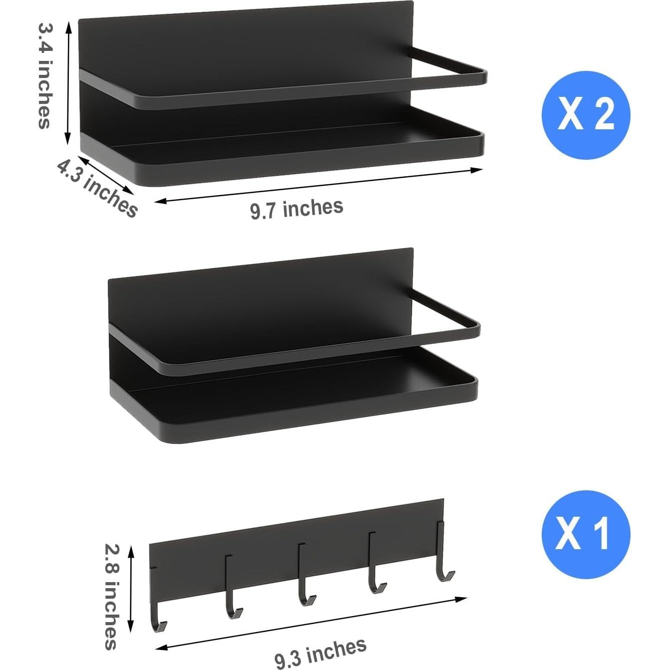 Estante Magnético para Nevera Hoopoton - Paquete de 3 Estantes