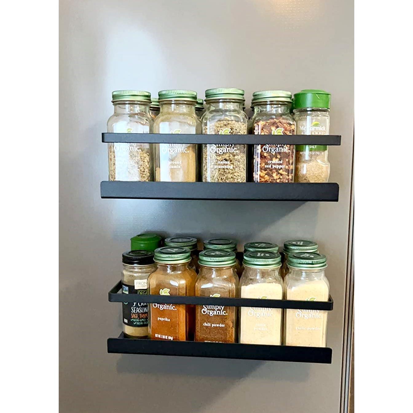 Organizador de Especias Magnético TIYOORTA Negro 24.6x11.2 cm