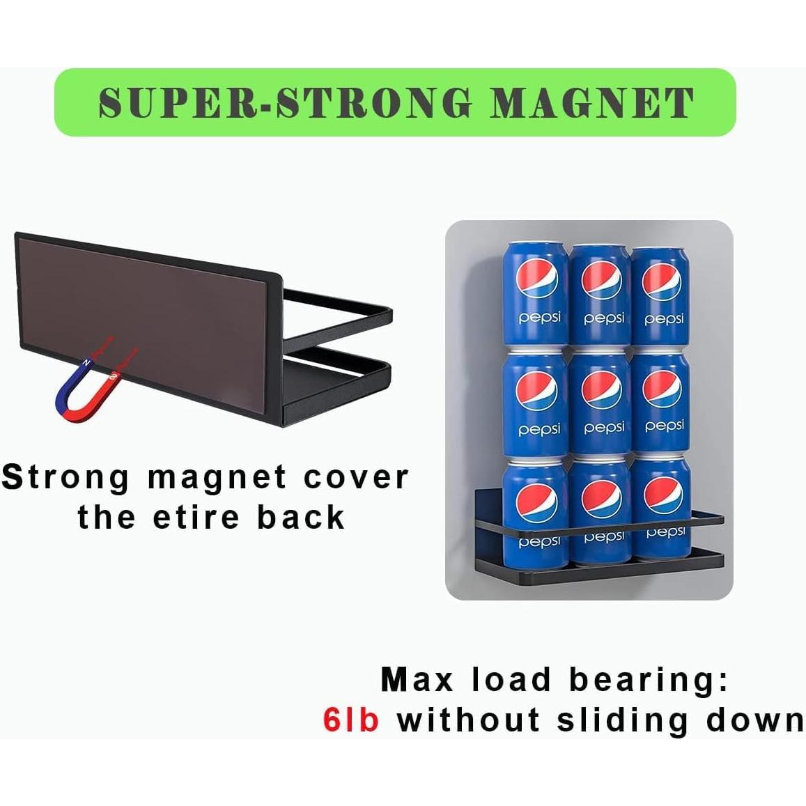 Organizador de Especias Magnético TIYOORTA Negro 24.6x11.2 cm