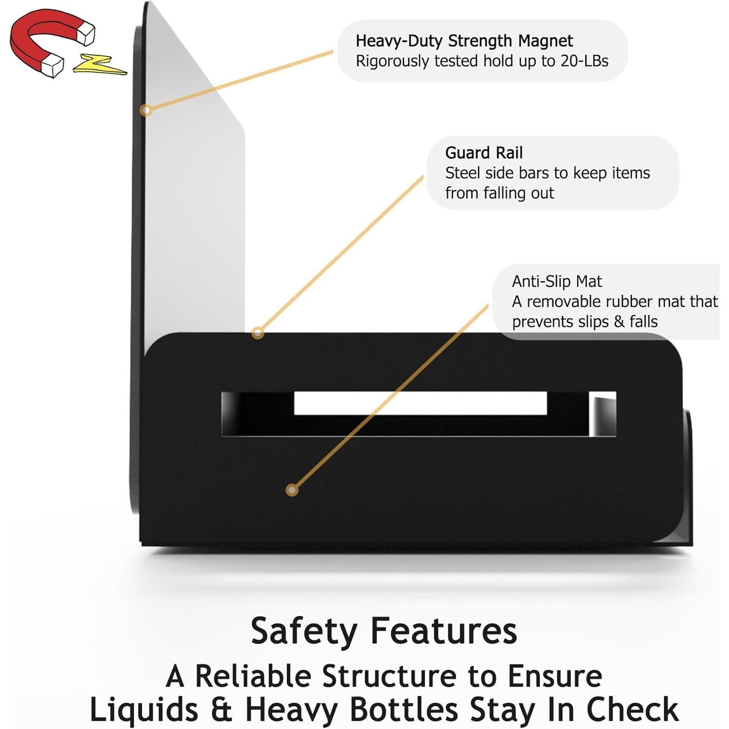 Estante Magnético para Especias Ezemtos - 2 Paquetes - 9 kg