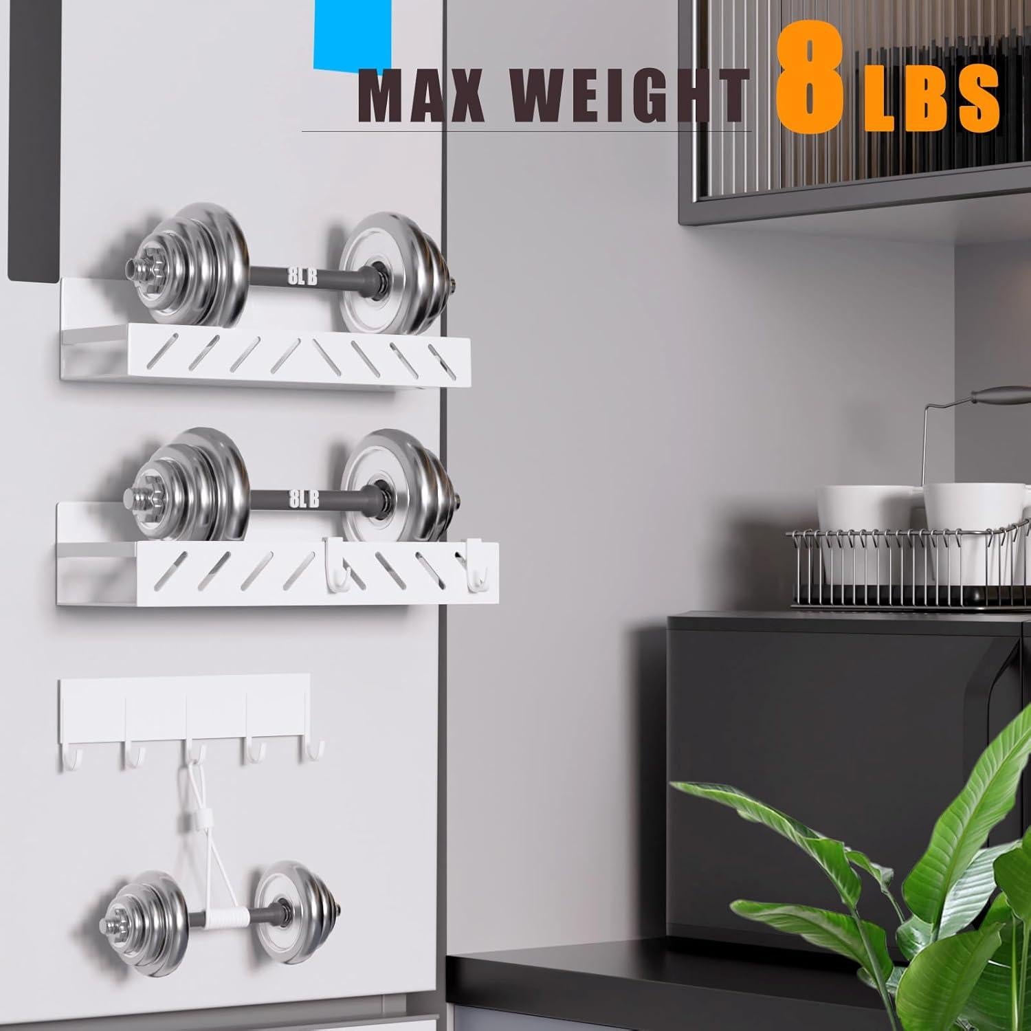 Estante Magnético para Especias FullyWarms - Paquete de 4 Blancos