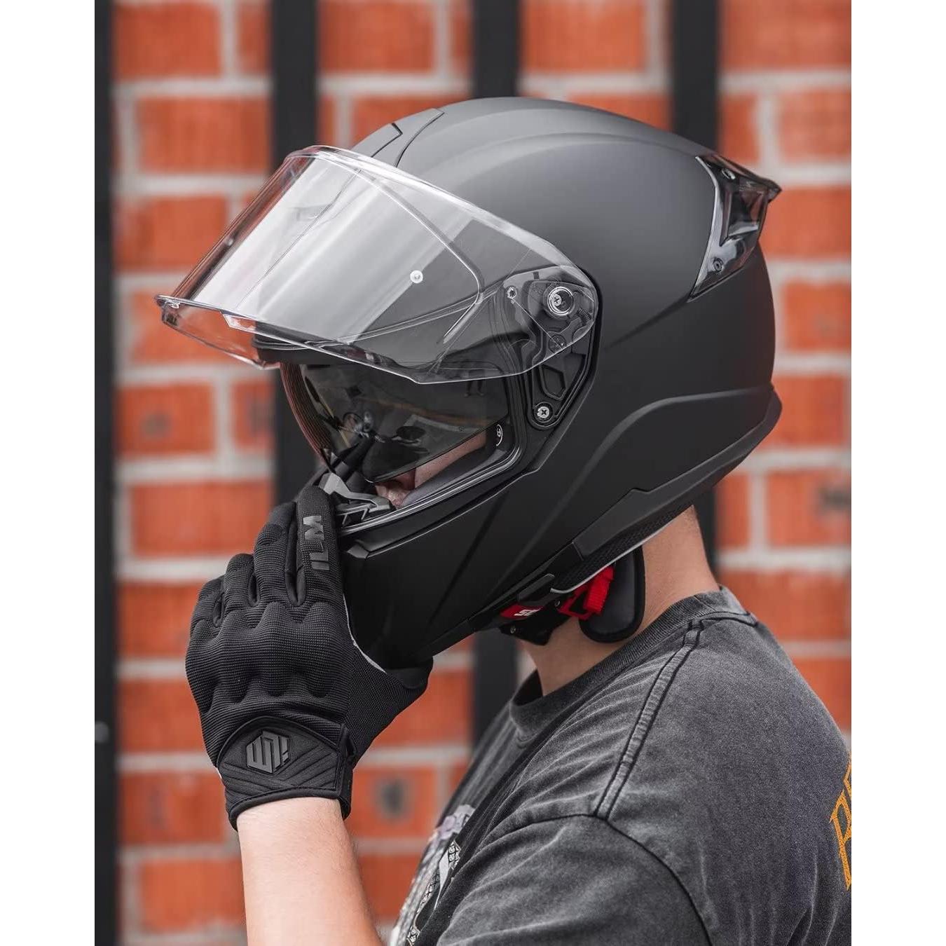 Casco Integral ILM 861A Doble Visera Negro Mate XXL